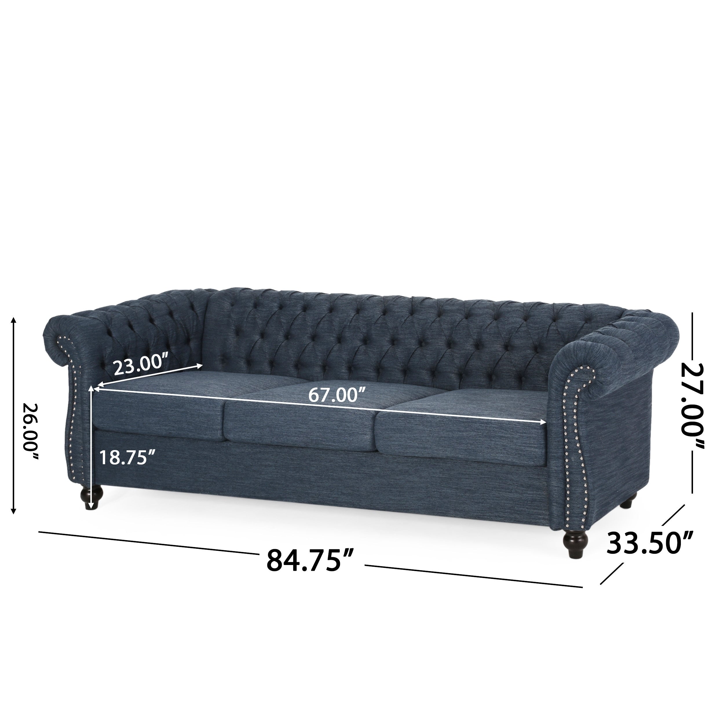 Parksley Tufted Chesterfield 3-seat Sofa by Christopher Knight Home