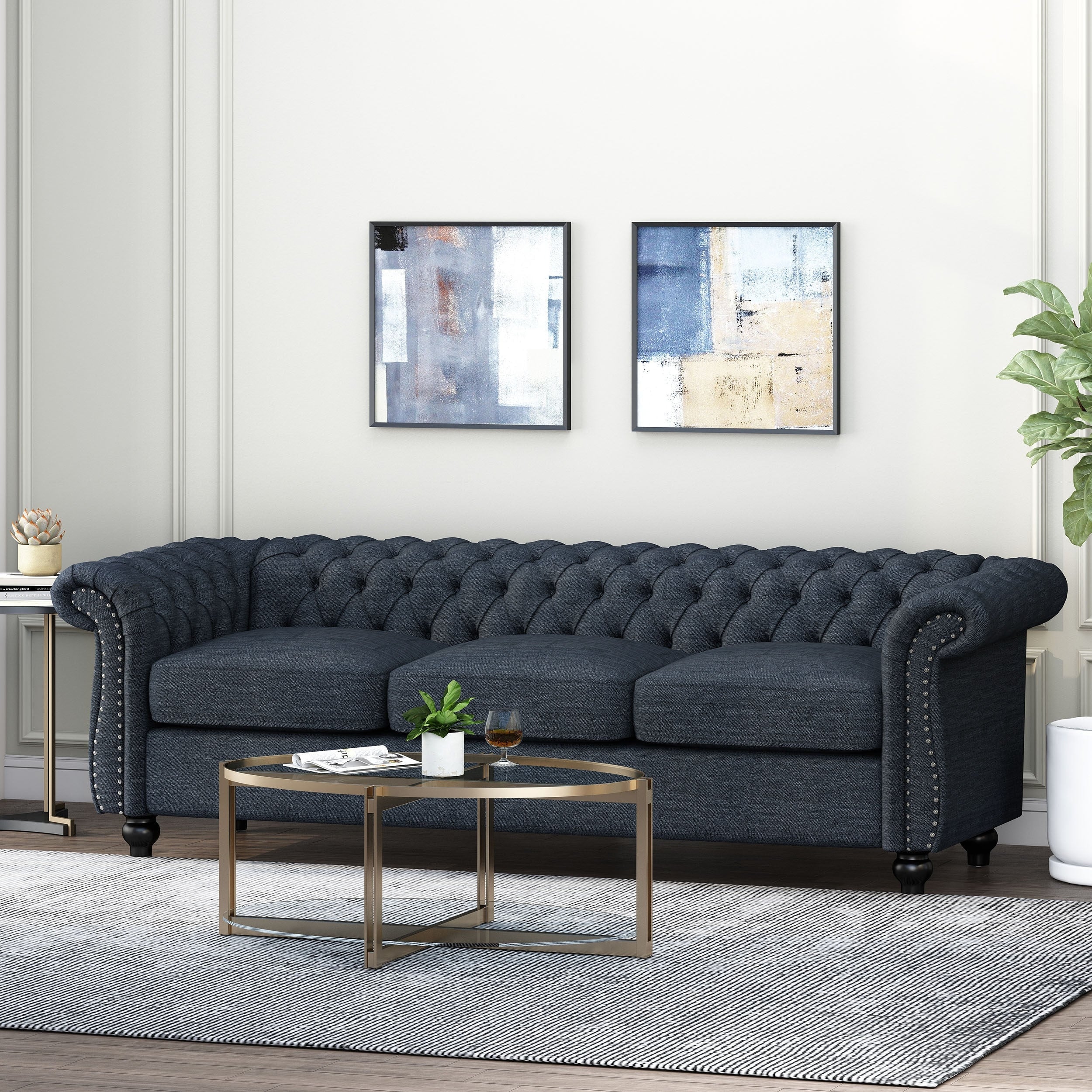 Parksley Tufted Chesterfield 3-seat Sofa by Christopher Knight Home