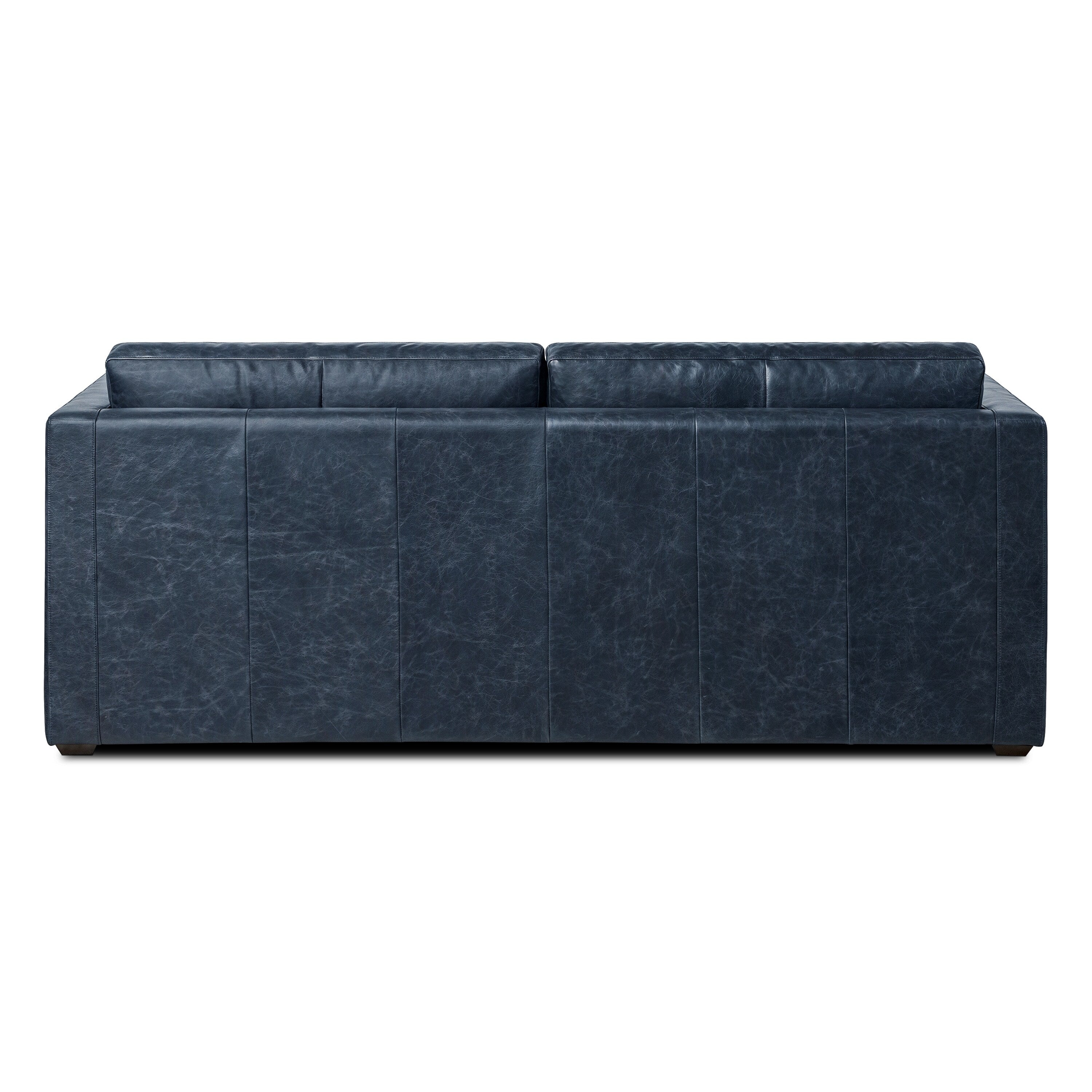 Poly & Bark Napa 82 Leather Pull-Out Convertible Sleeper Sofa - Full Grain Genuine Italian Leather