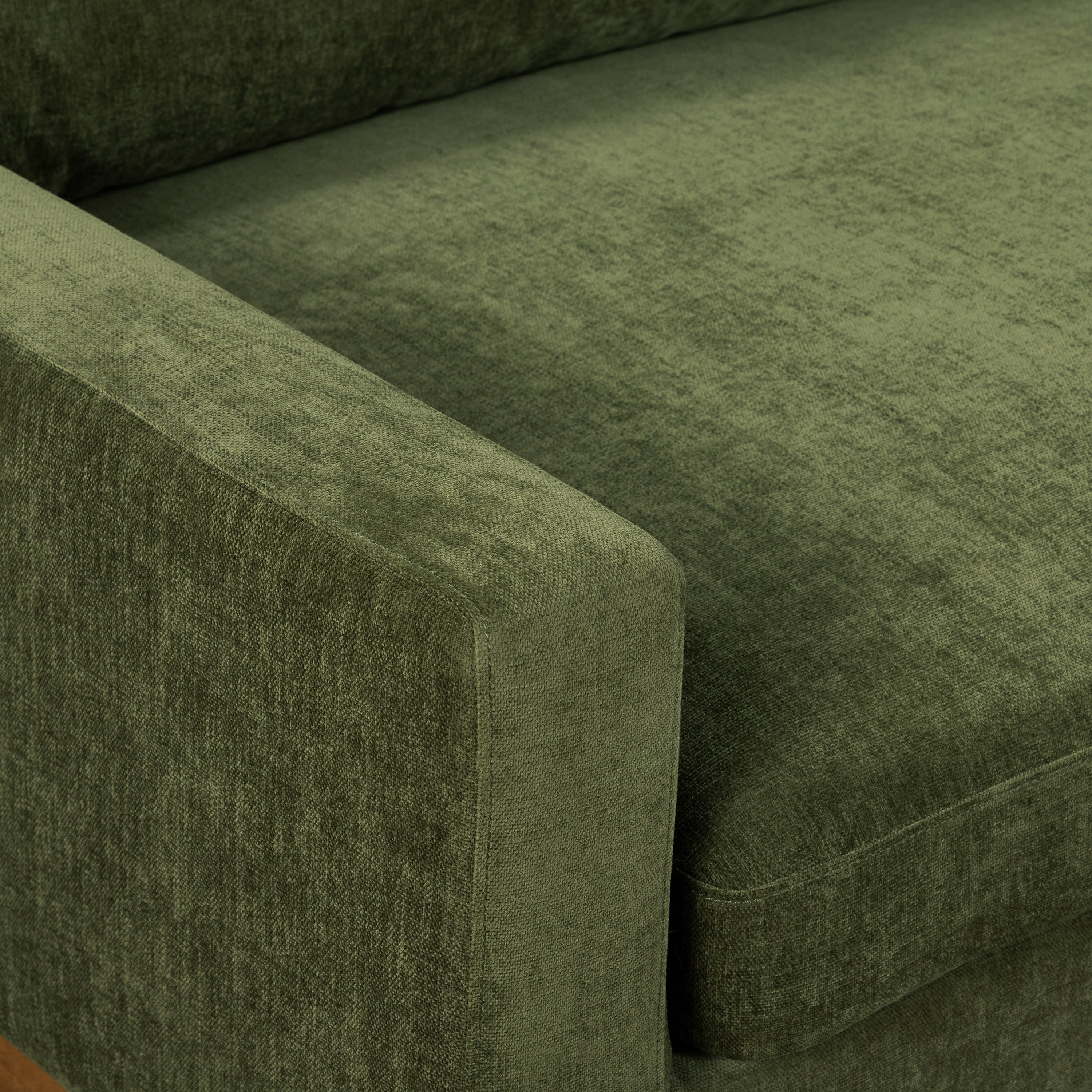 Poly & Bark Zyon 90 Sofa in Distressed Green Velvet