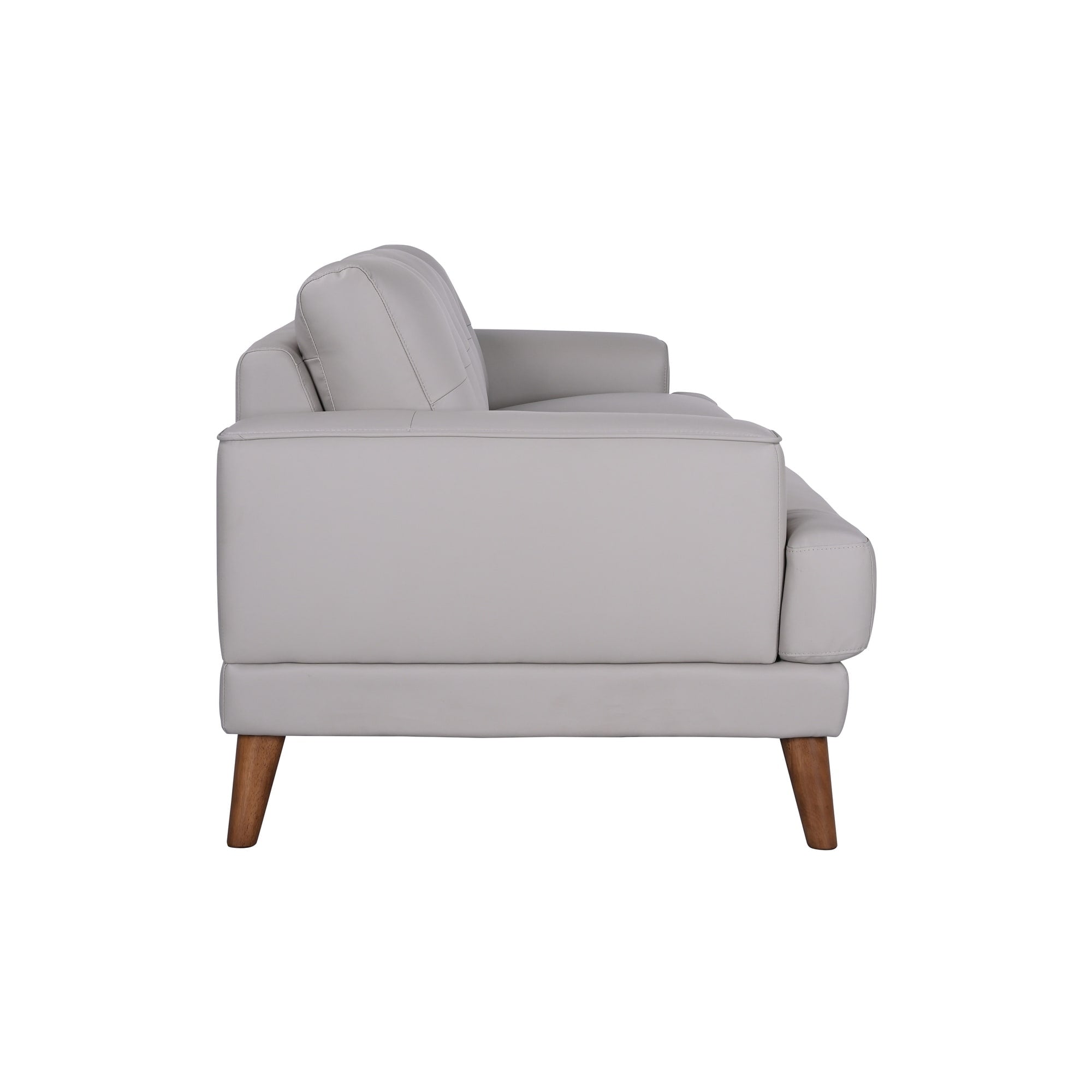 Porter Designs Anzio Transitional Top Grain Leather Sofa, Cream
