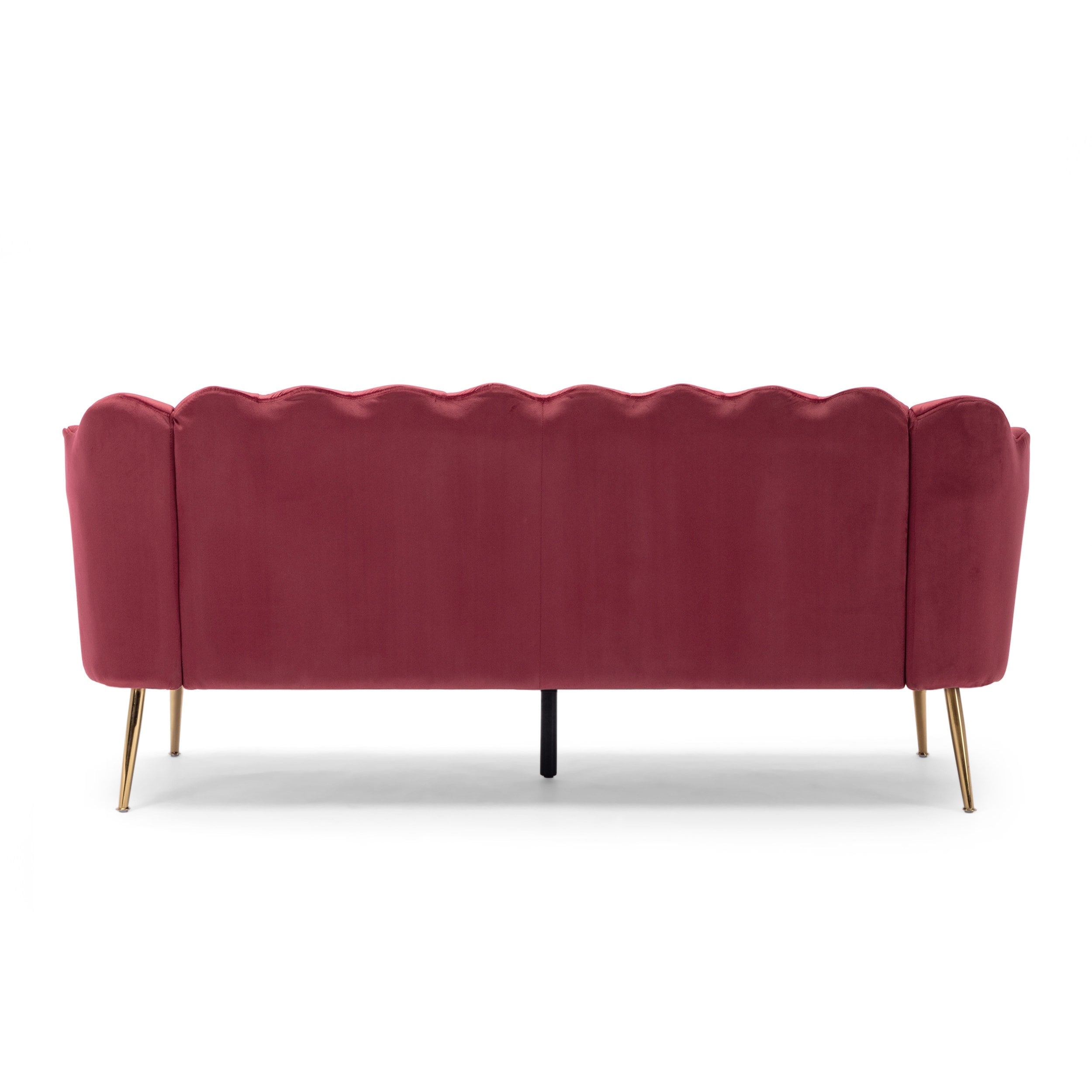 Reitz Glam Velvet Shell 3 Seater Sofa by Christopher Knight Home - 76.25 L x 29.25 W x 33.50 H