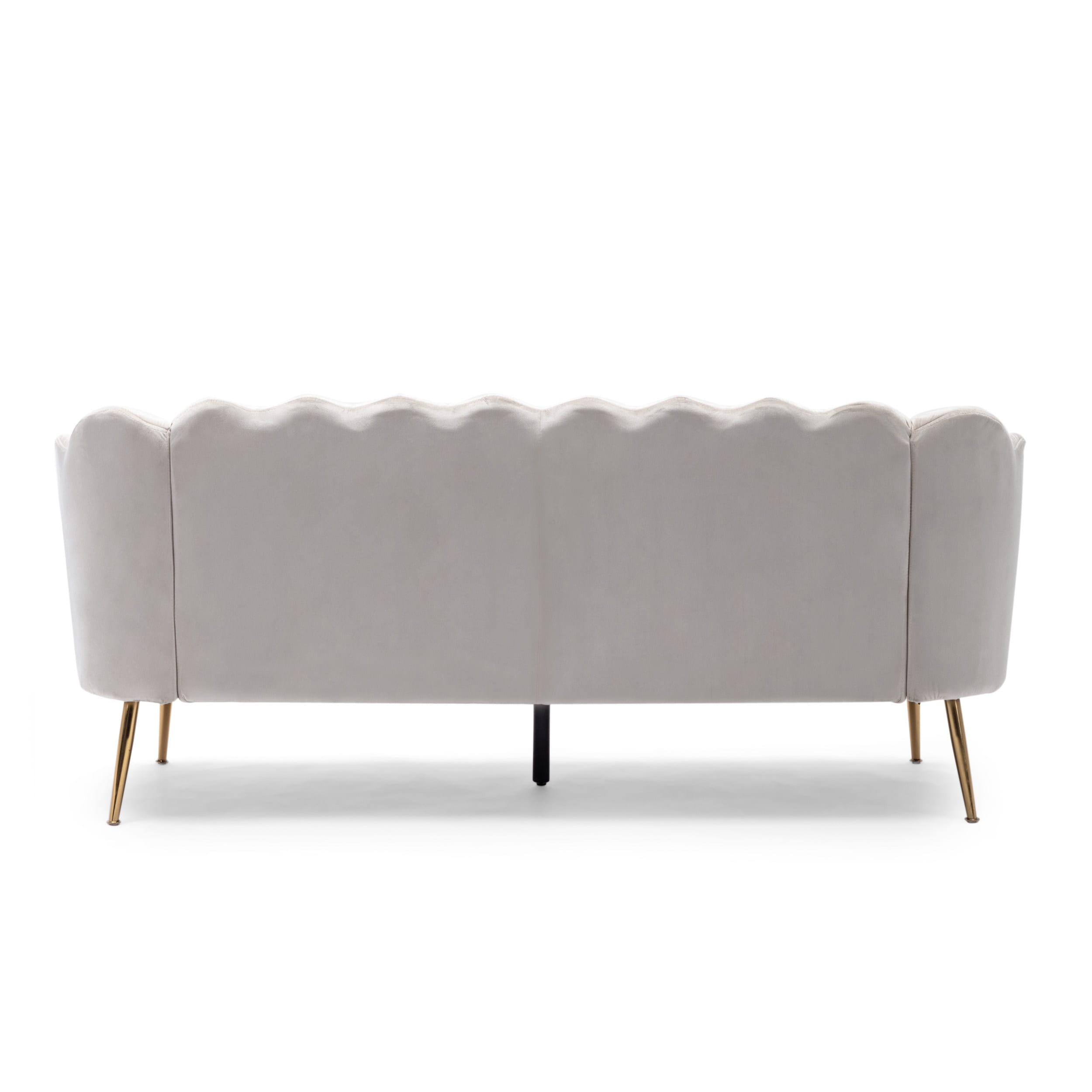Reitz Glam Velvet Shell 3 Seater Sofa by Christopher Knight Home - 76.25 L x 29.25 W x 33.50 H