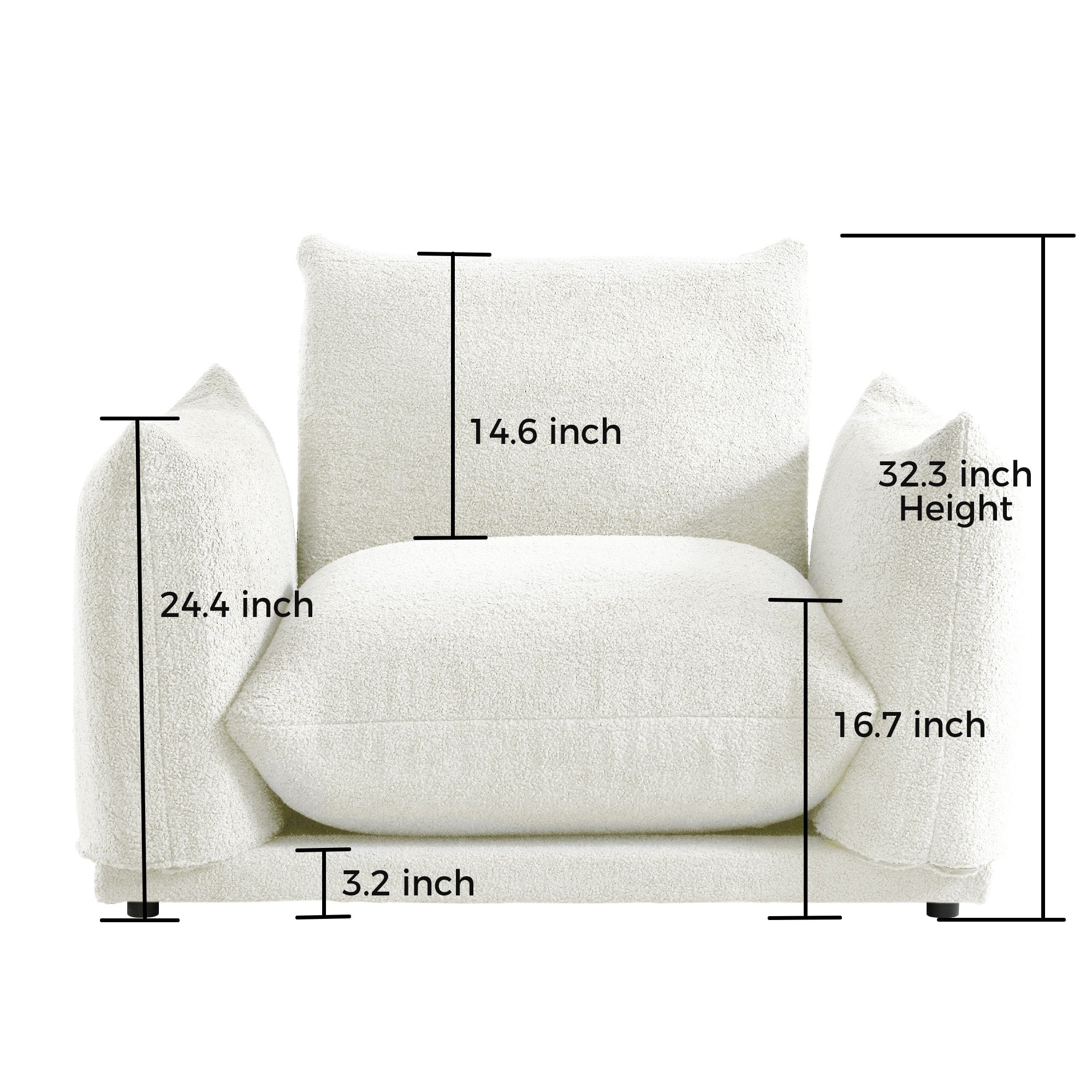 Romision Multi-combination Lambswool Velvet Upholstered Sectional Sofa