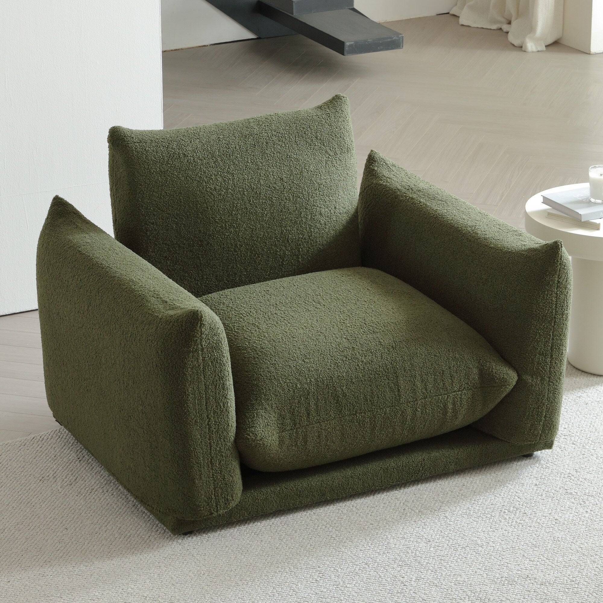 Romision Multi-combination Lambswool Velvet Upholstered Sectional Sofa