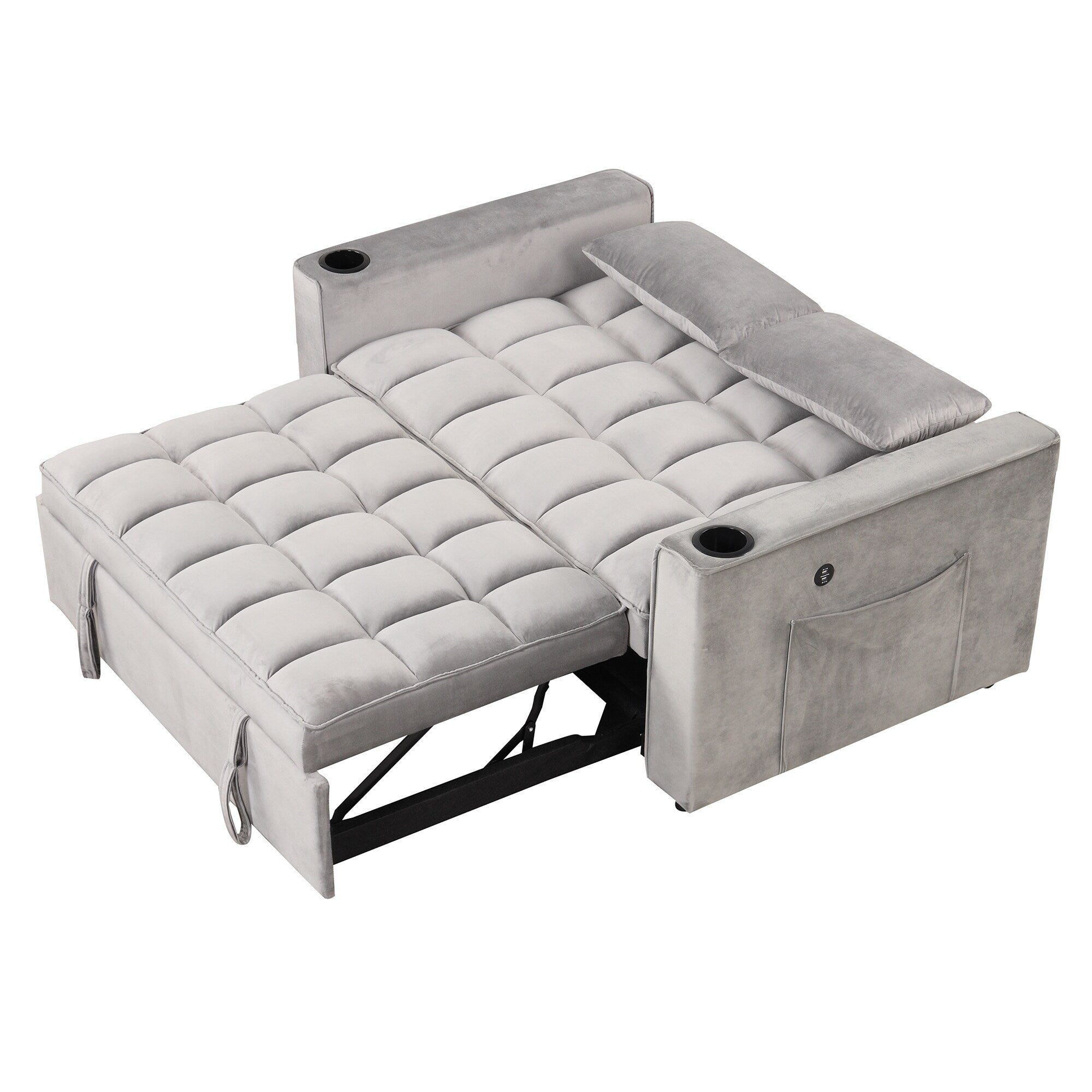 Roomfitters 58 4-1 Multi-functional Sofa Bed with Cup Holder and USB Port for Living Room or Apartments