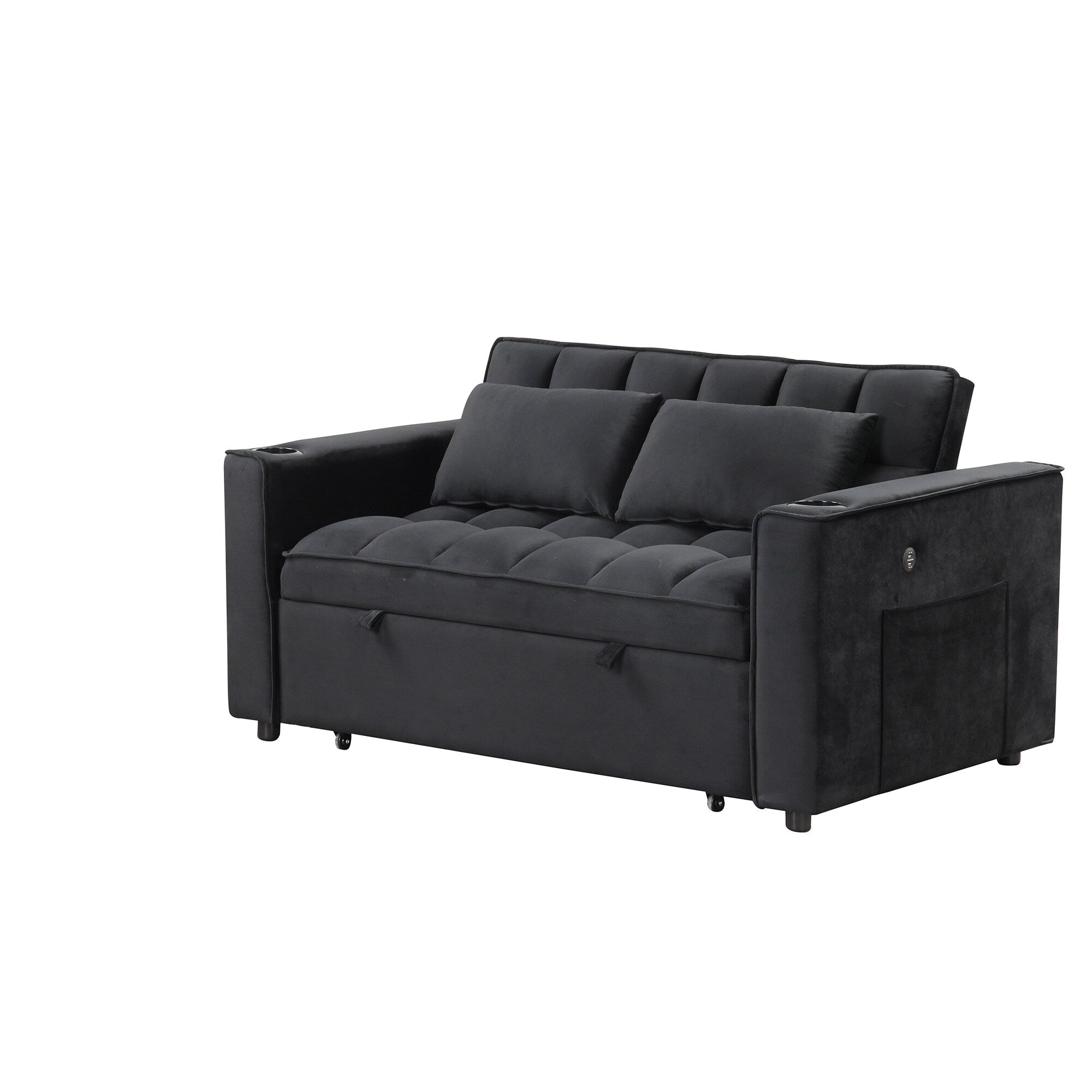 Roomfitters 58 4-1 Multi-functional Sofa Bed with Cup Holder and USB Port for Living Room or Apartments