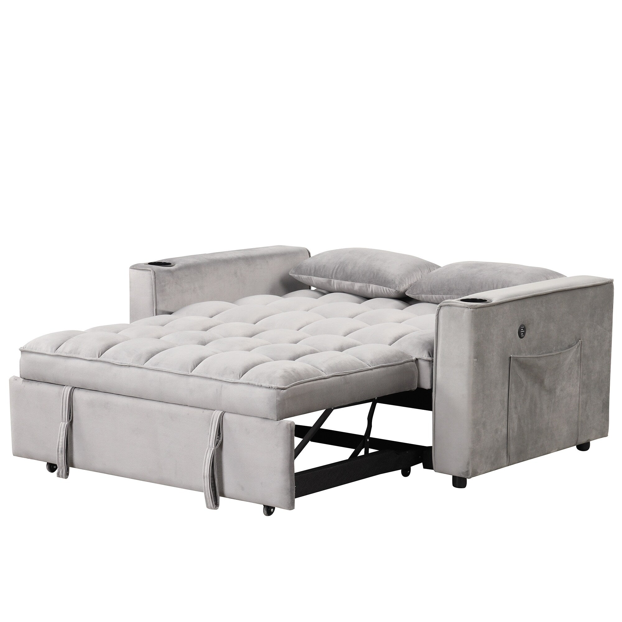 Roomfitters 58 4-1 Multi-functional Sofa Bed with Cup Holder and USB Port for Living Room or Apartments
