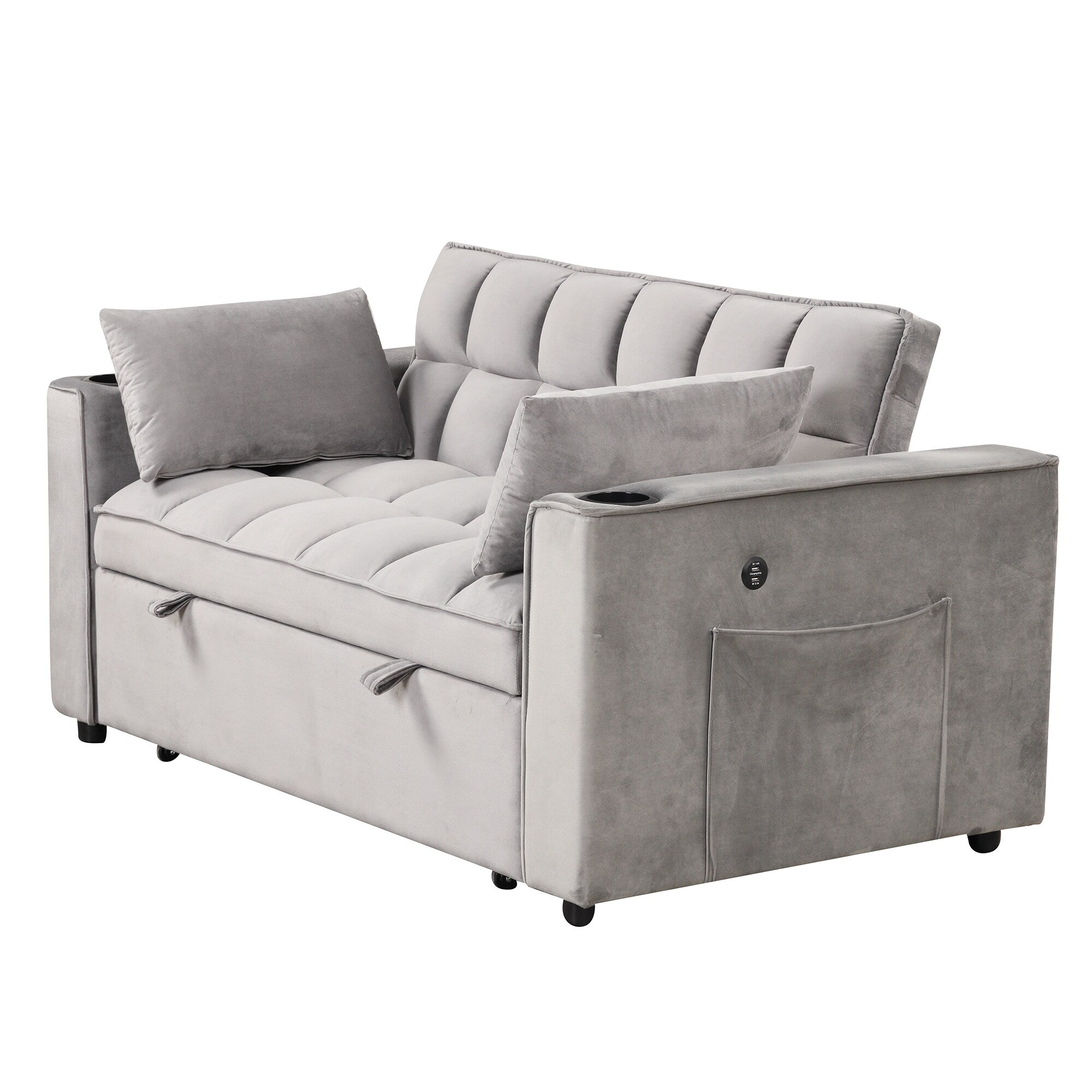 Roomfitters 58 4-1 Multi-functional Sofa Bed with Cup Holder and USB Port for Living Room or Apartments