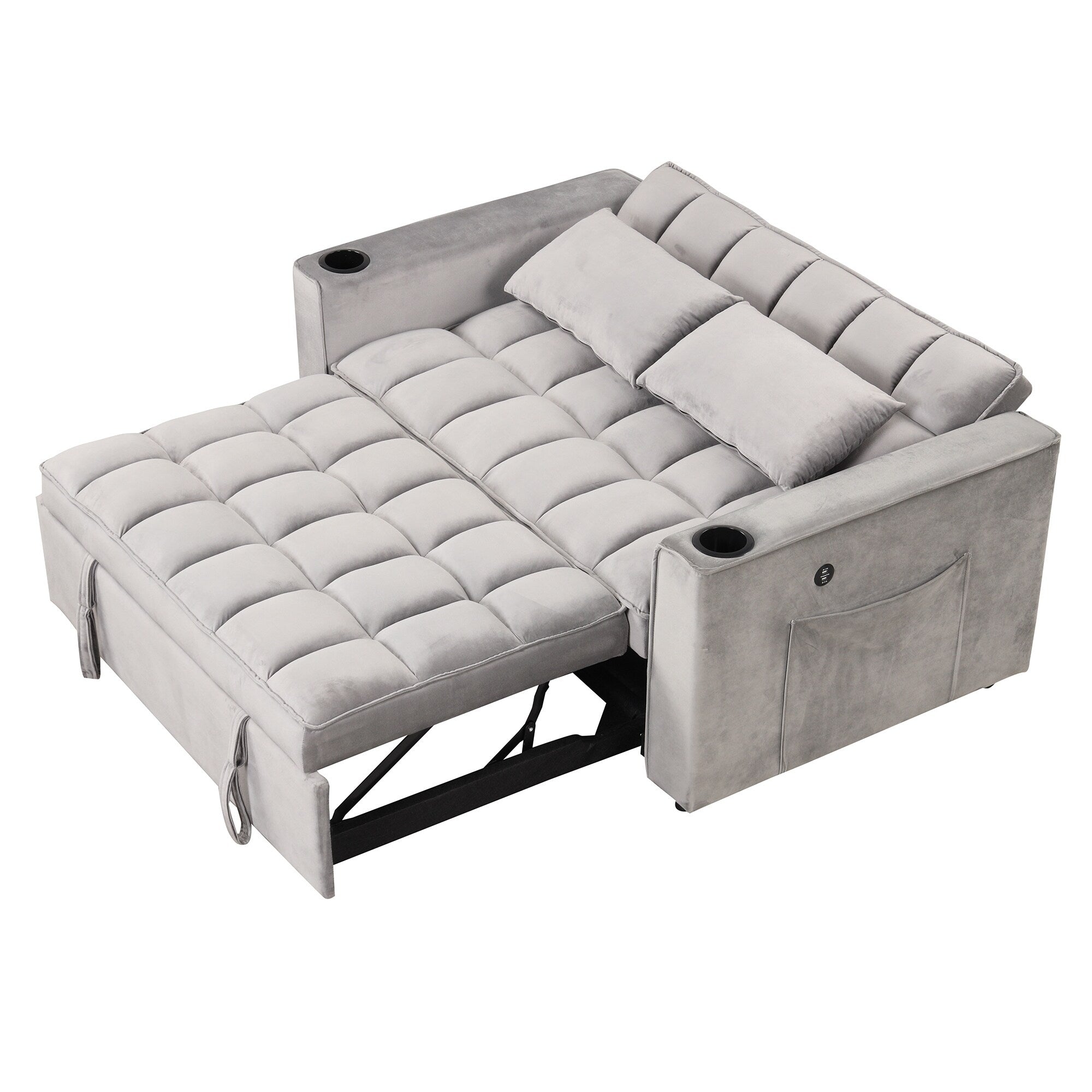 Roomfitters 58 4-1 Multi-functional Sofa Bed with Cup Holder and USB Port for Living Room or Apartments