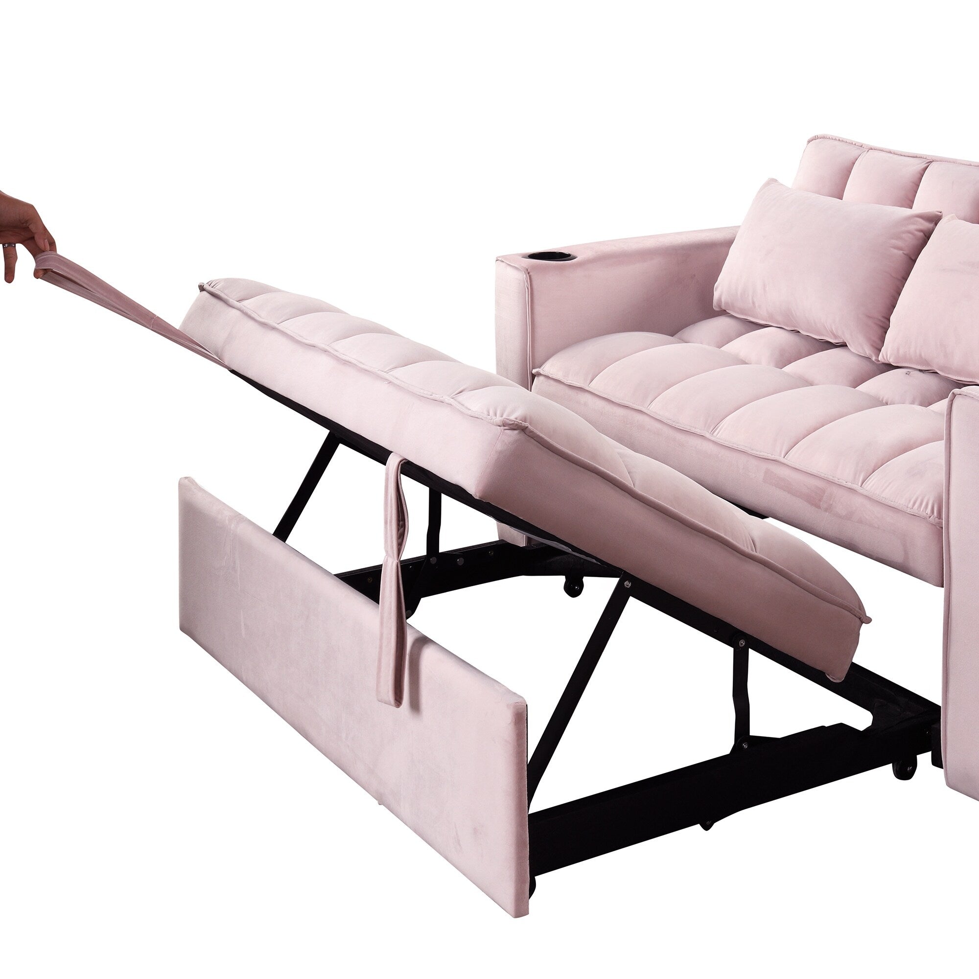 Roomfitters 58 4-1 Multi-functional Sofa Bed with Cup Holder and USB Port for Living Room or Apartments