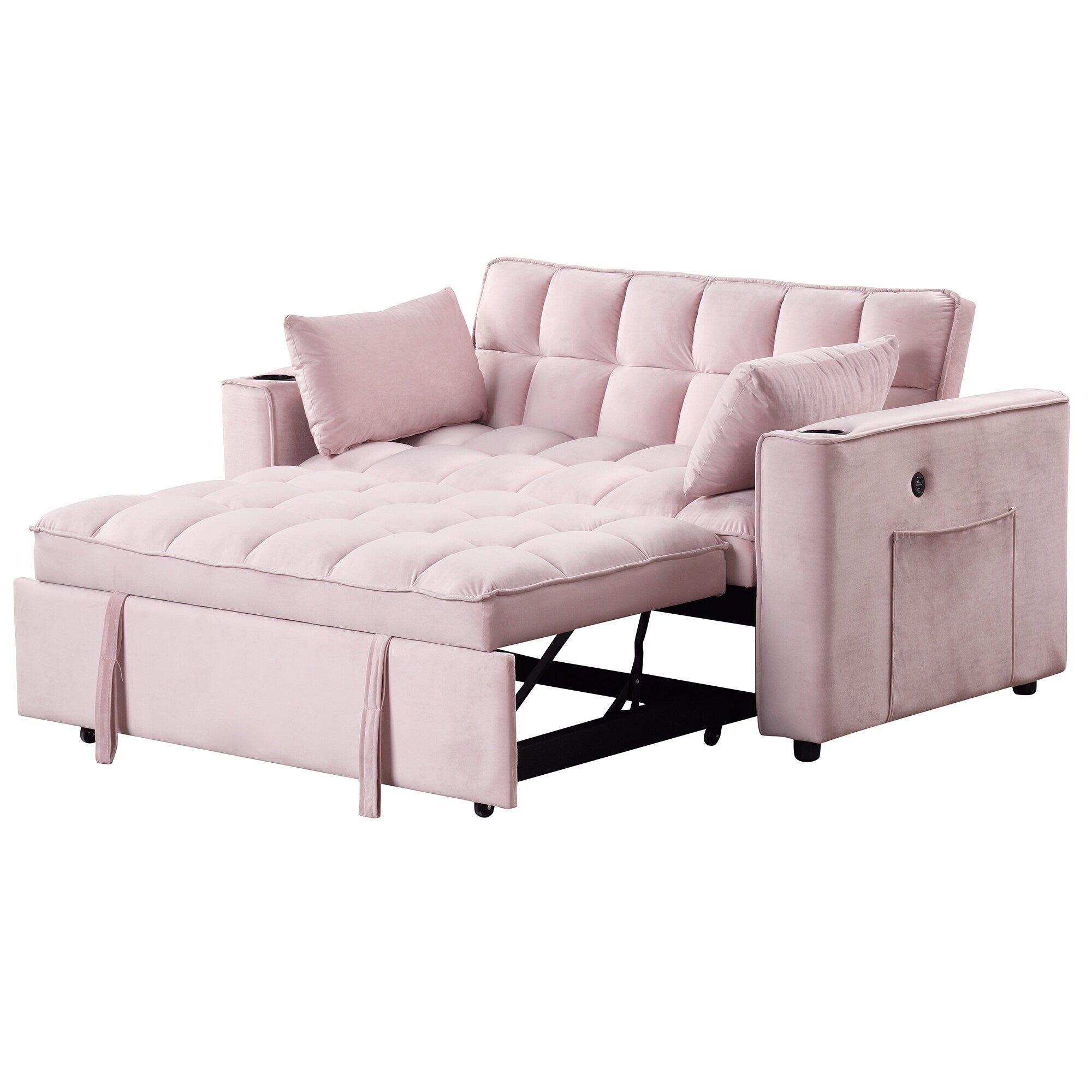 Roomfitters 58 4-1 Multi-functional Sofa Bed with Cup Holder and USB Port for Living Room or Apartments