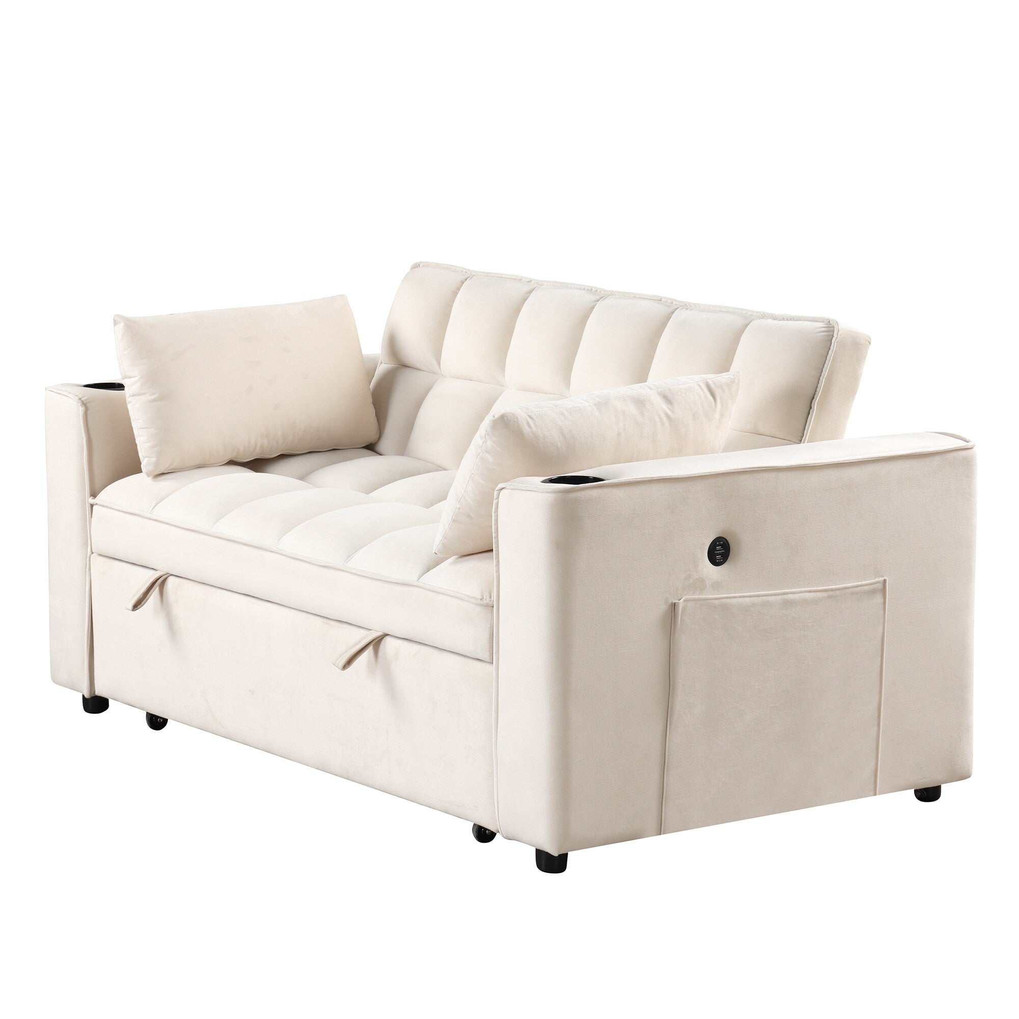 Roomfitters 58 4-1 Multi-functional Sofa Bed with Cup Holder and USB Port for Living Room or Apartments