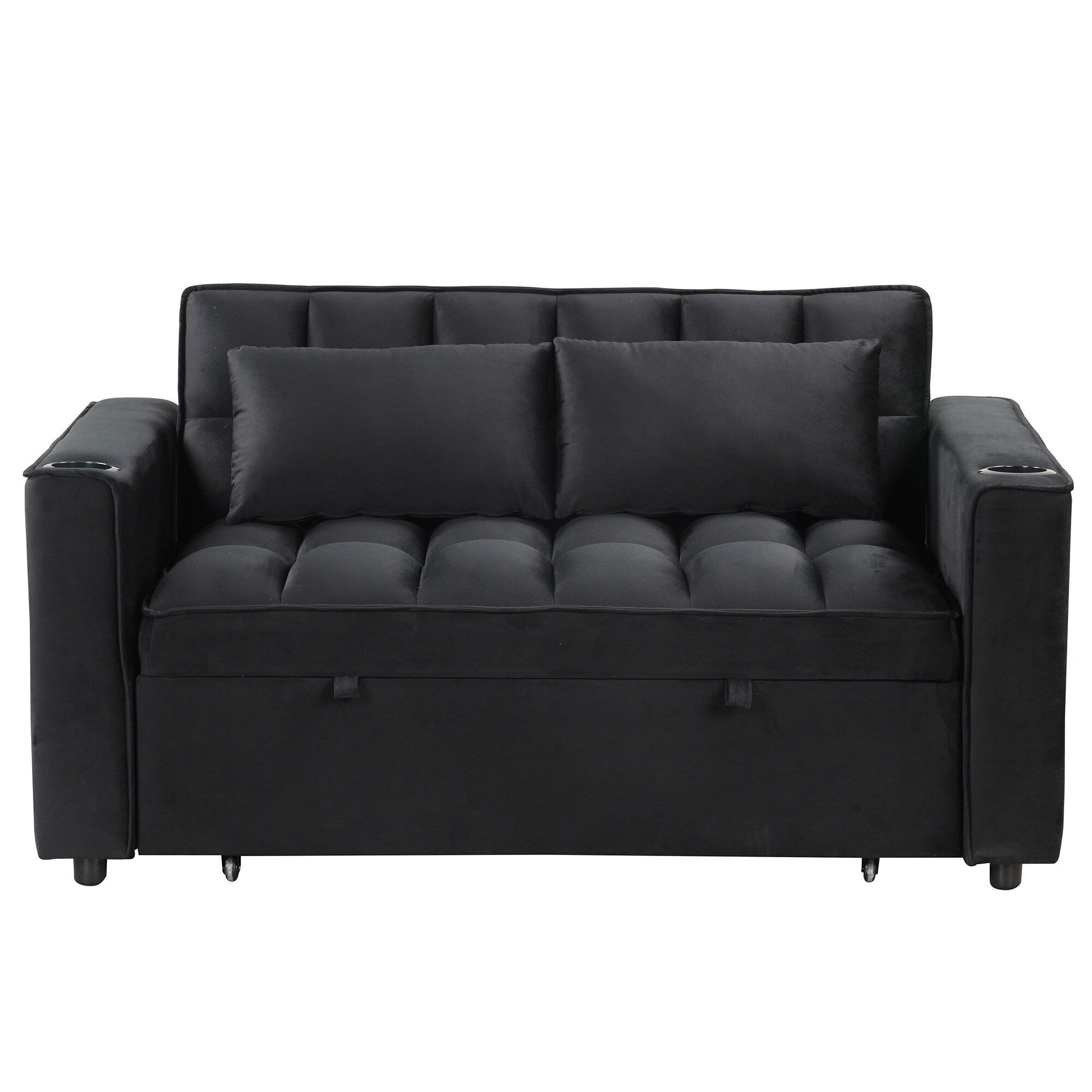 Roomfitters 58 4-1 Multi-functional Sofa Bed with Cup Holder and USB Port for Living Room or Apartments