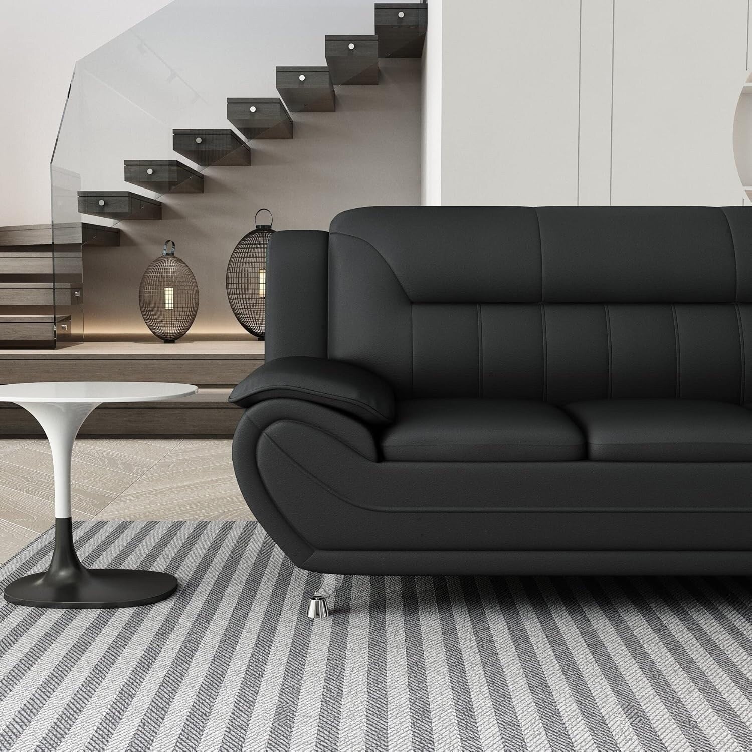 Sanuel 79.2 Faux Leather Pillow Top Arm Sofa