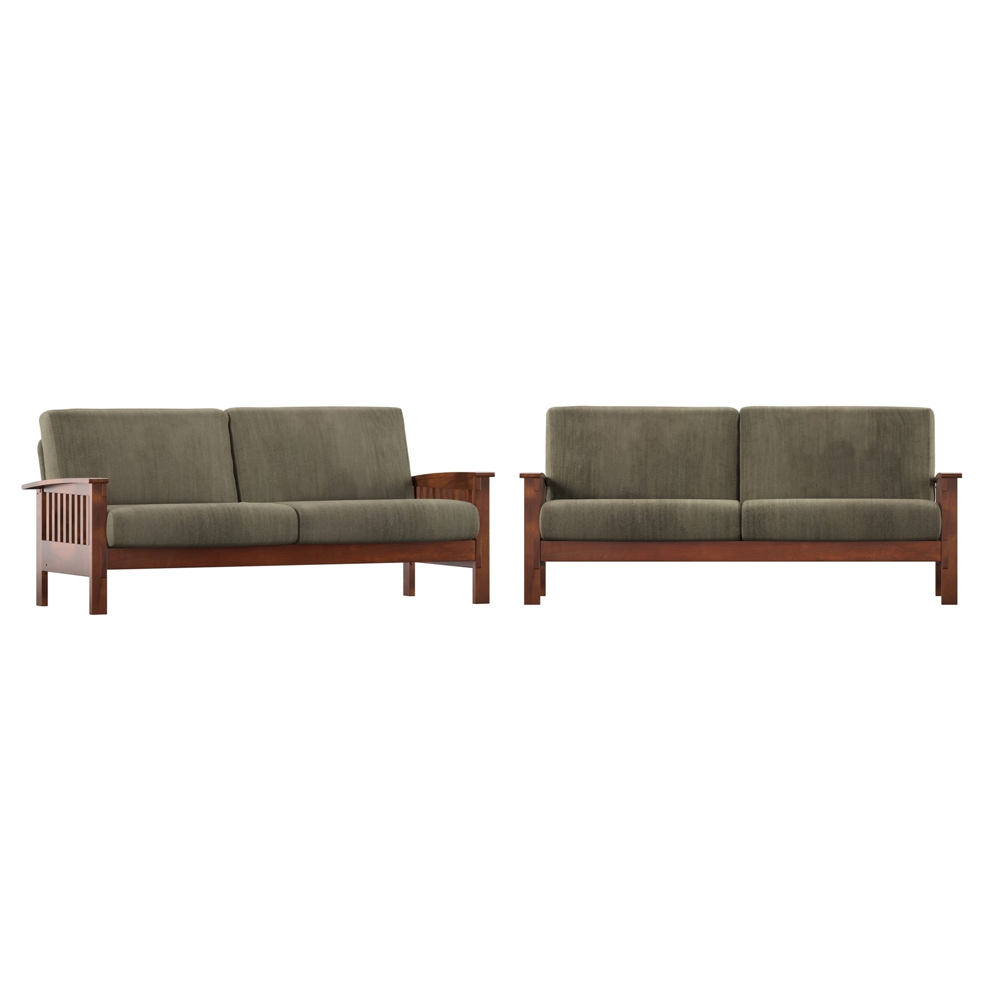 Sigulda Mission-Style Wood Sofa