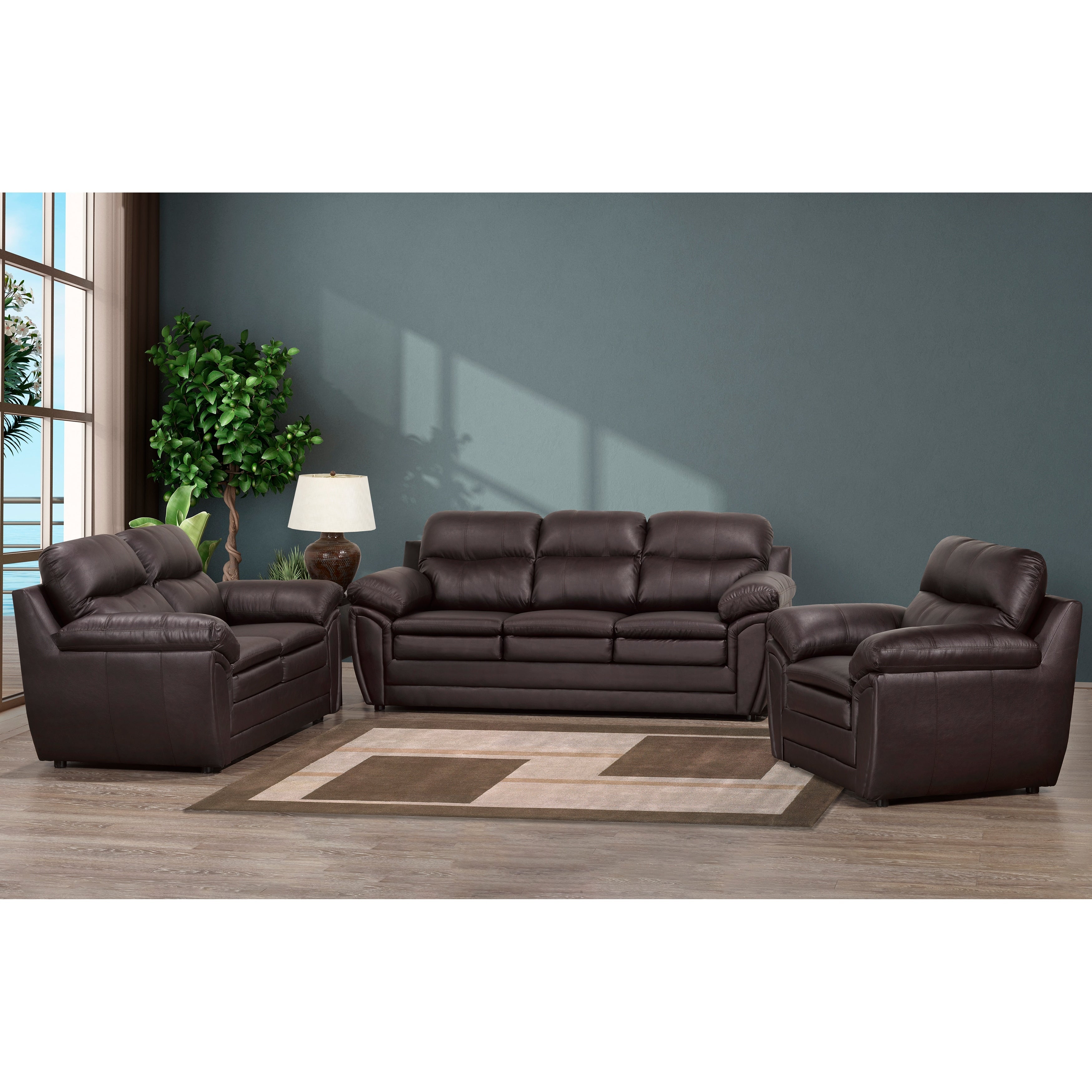 Simon Leather Gel Upholstered Sofa