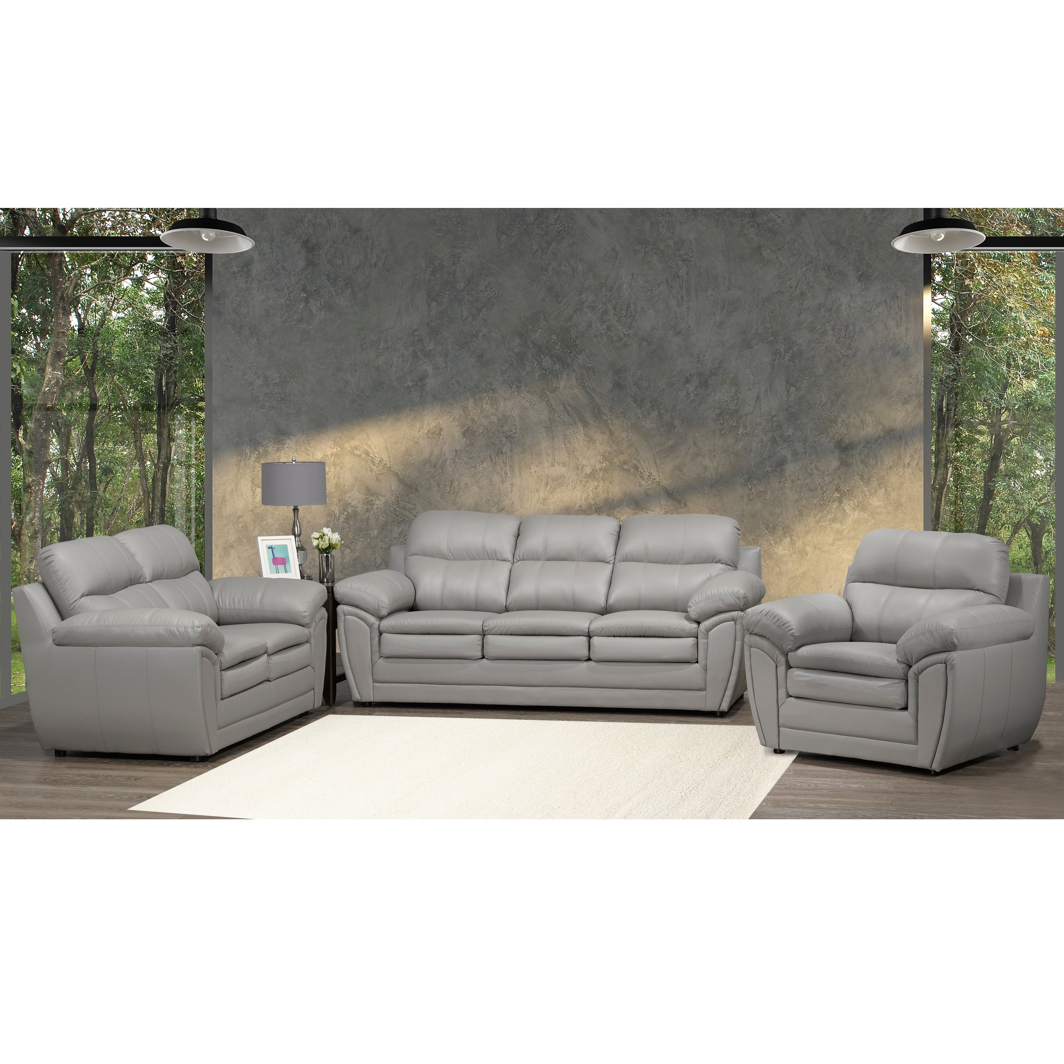 Simon Leather Gel Upholstered Sofa