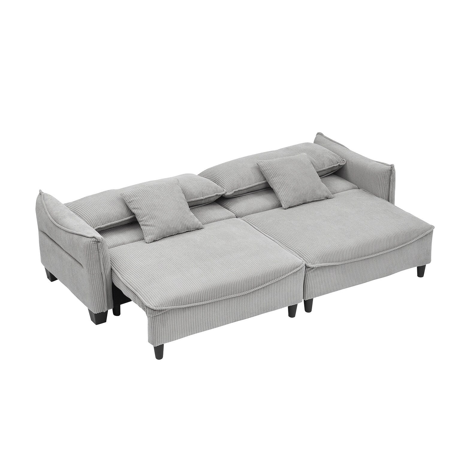 Sofa can be Converted into A Sofa Bed with Two Throw Pillows