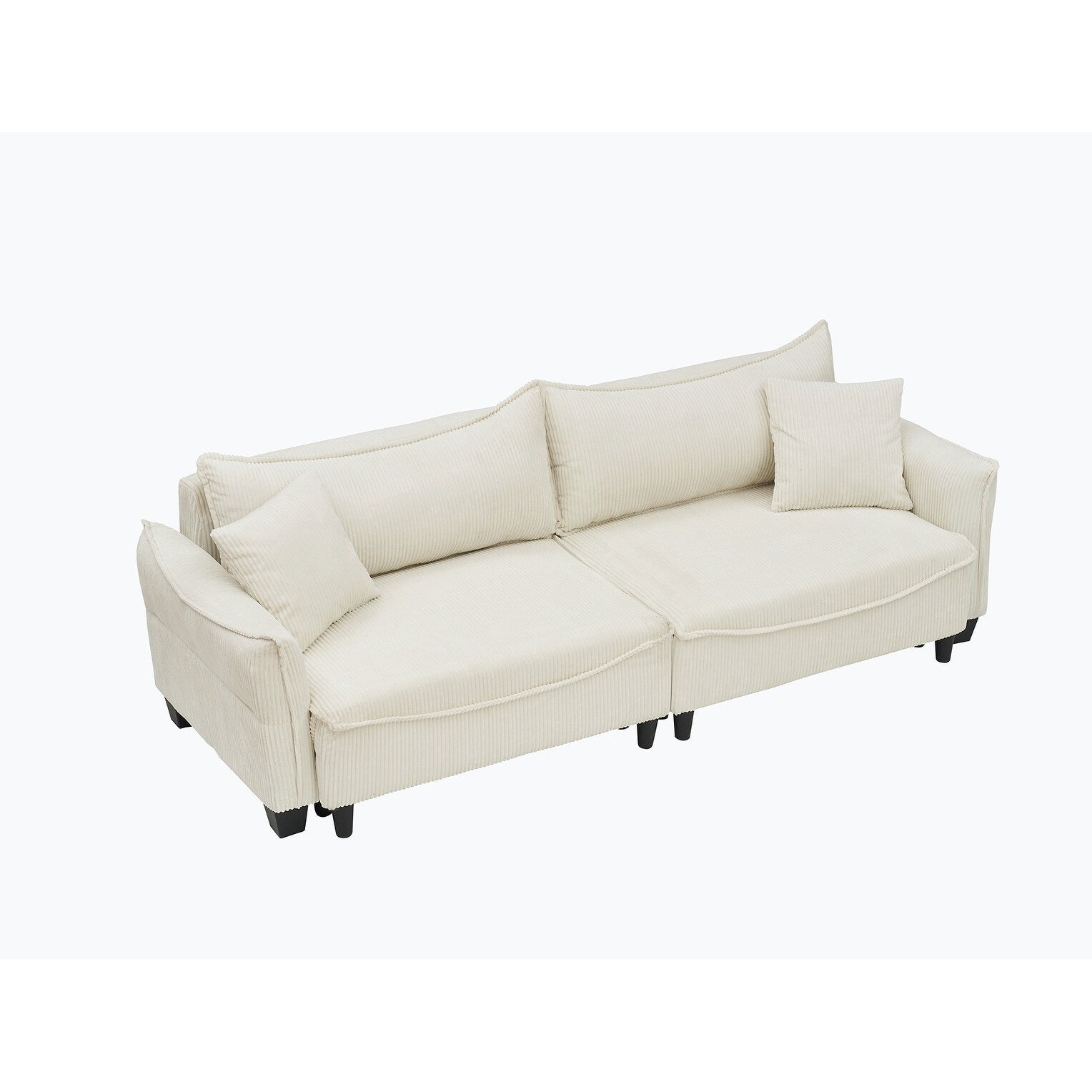 Sofa can be Converted into A Sofa Bed with Two Throw Pillows