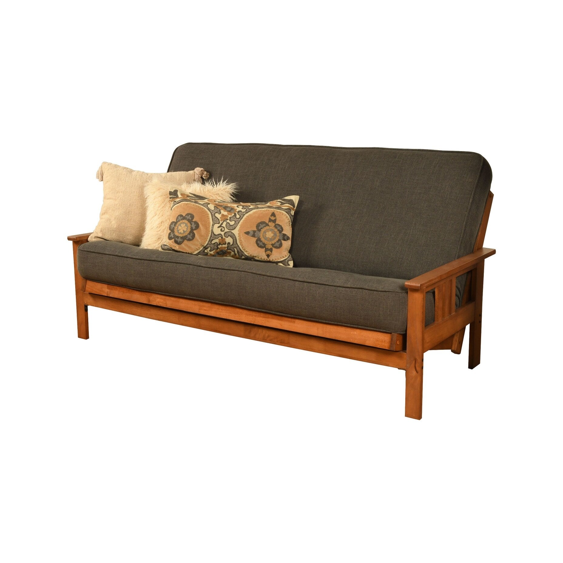 Somette Monterey Sofa in Barbados Finish with Removable Linen Mattress Cover