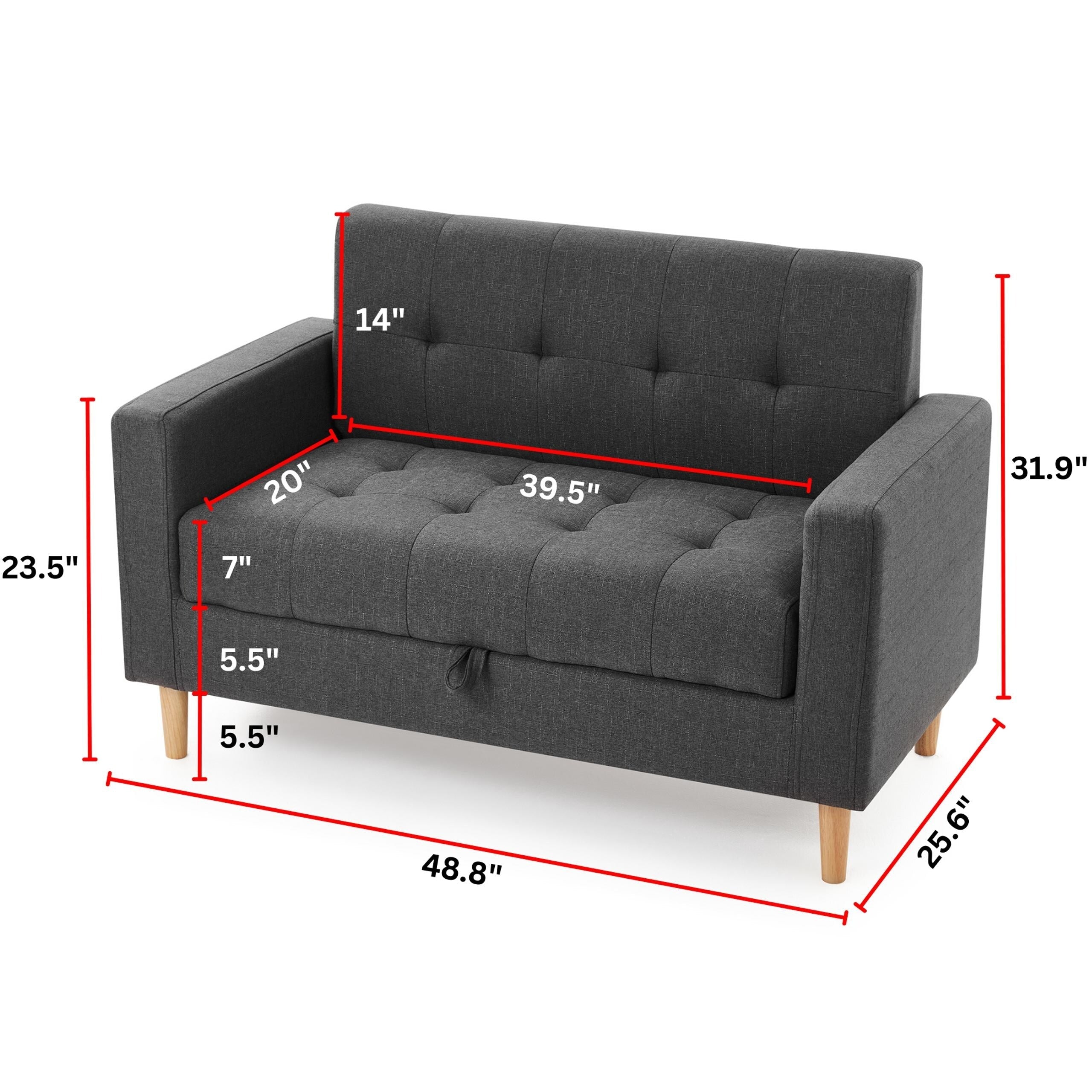 The College Storage Couch by Dorm Haul®