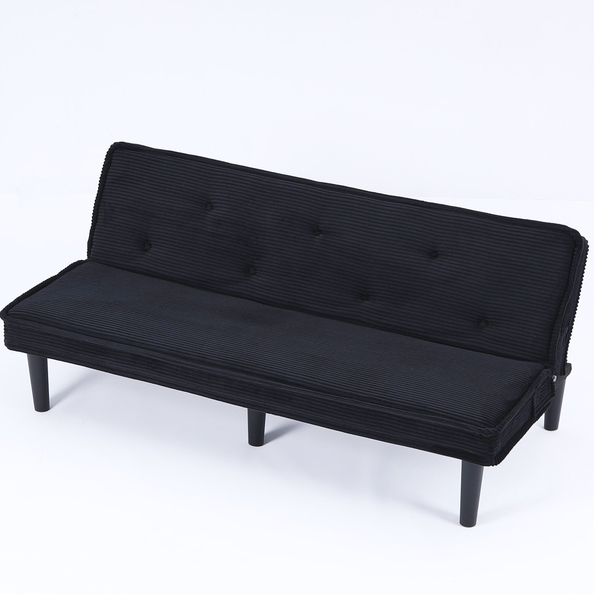 This 66-inch corduroy sofa bed can flexibly adapt to the living room, apartment and bedroom