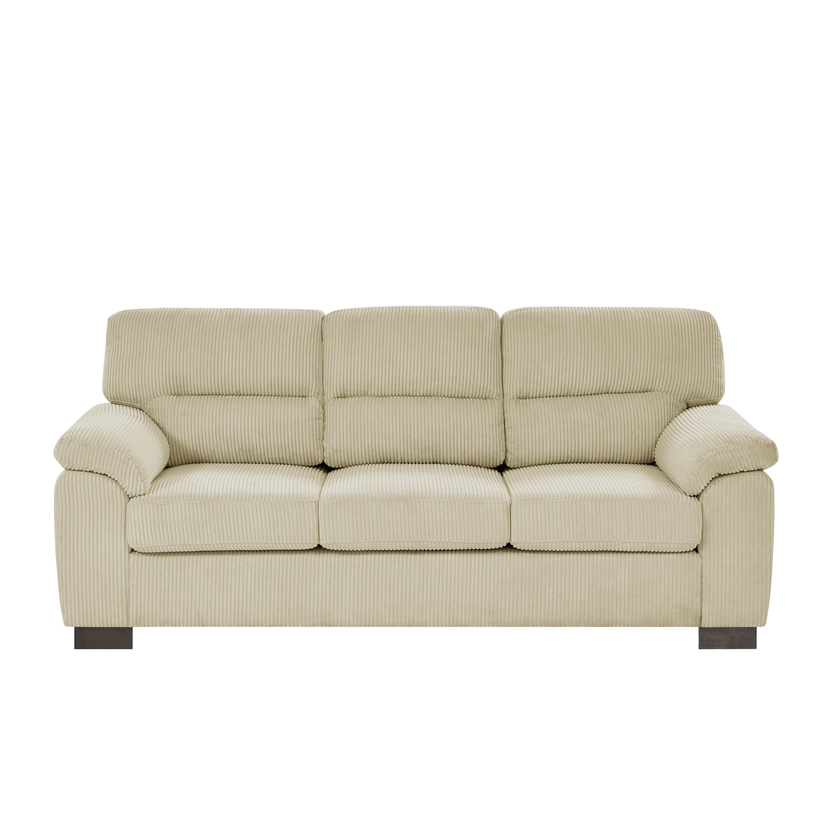 Three-Seat Leather Sofa - 30.5 D x 81 W x 34.5 H