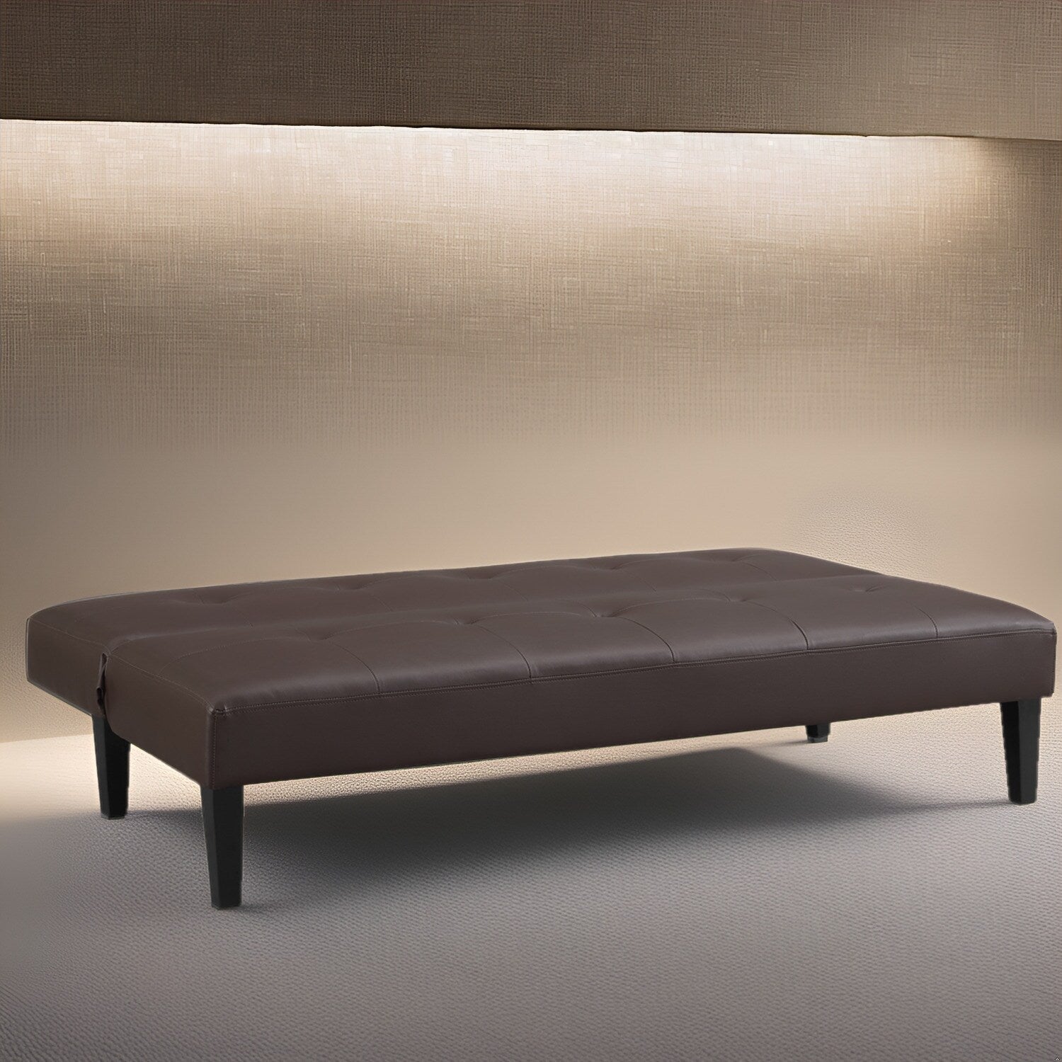 Ultimate Futon Sofa Collection: Futon Sofa with Armrest and Cupholders, Button Tufted Sofa with Wooden Legs