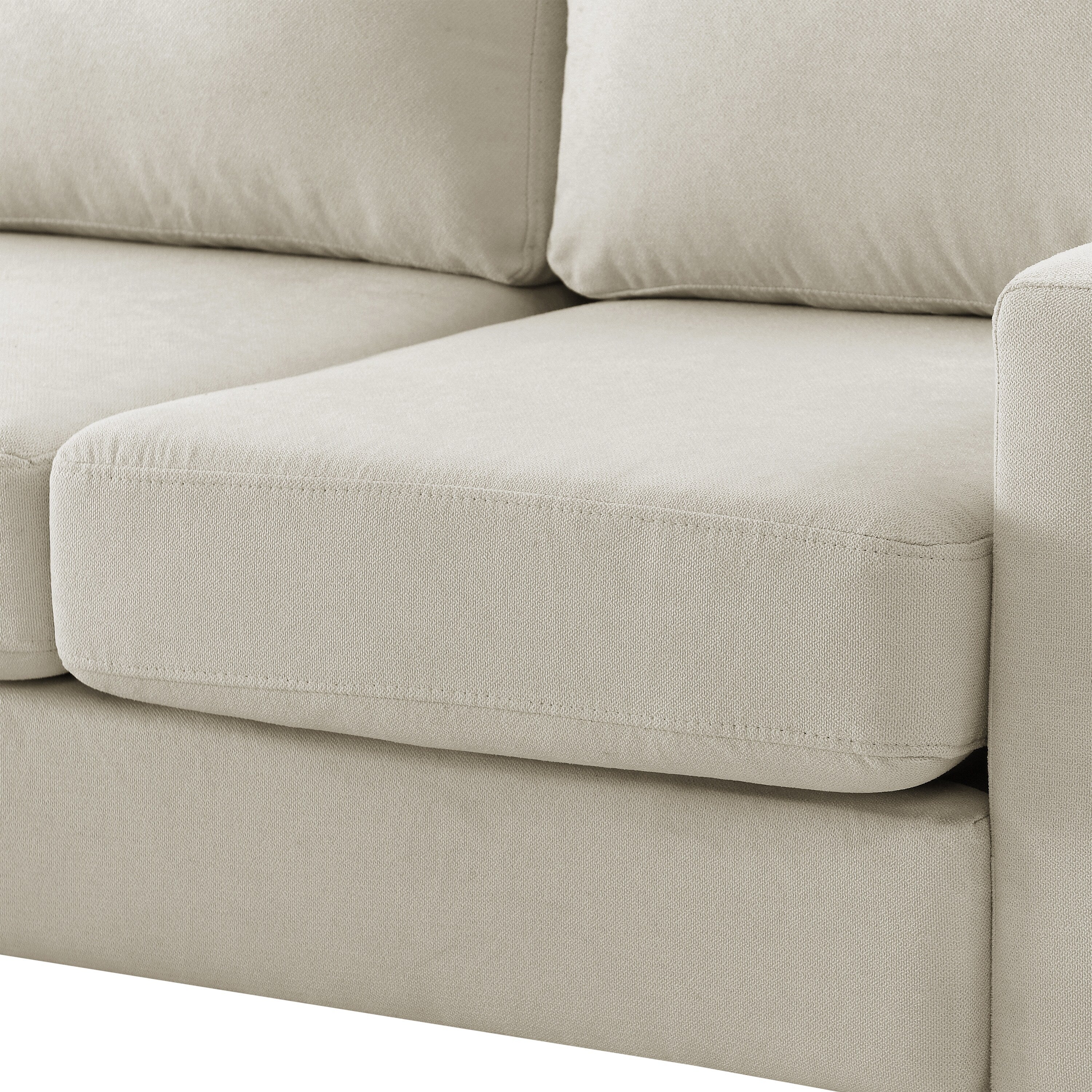 Upholstered Sectional Sofa Couch with Ottoman