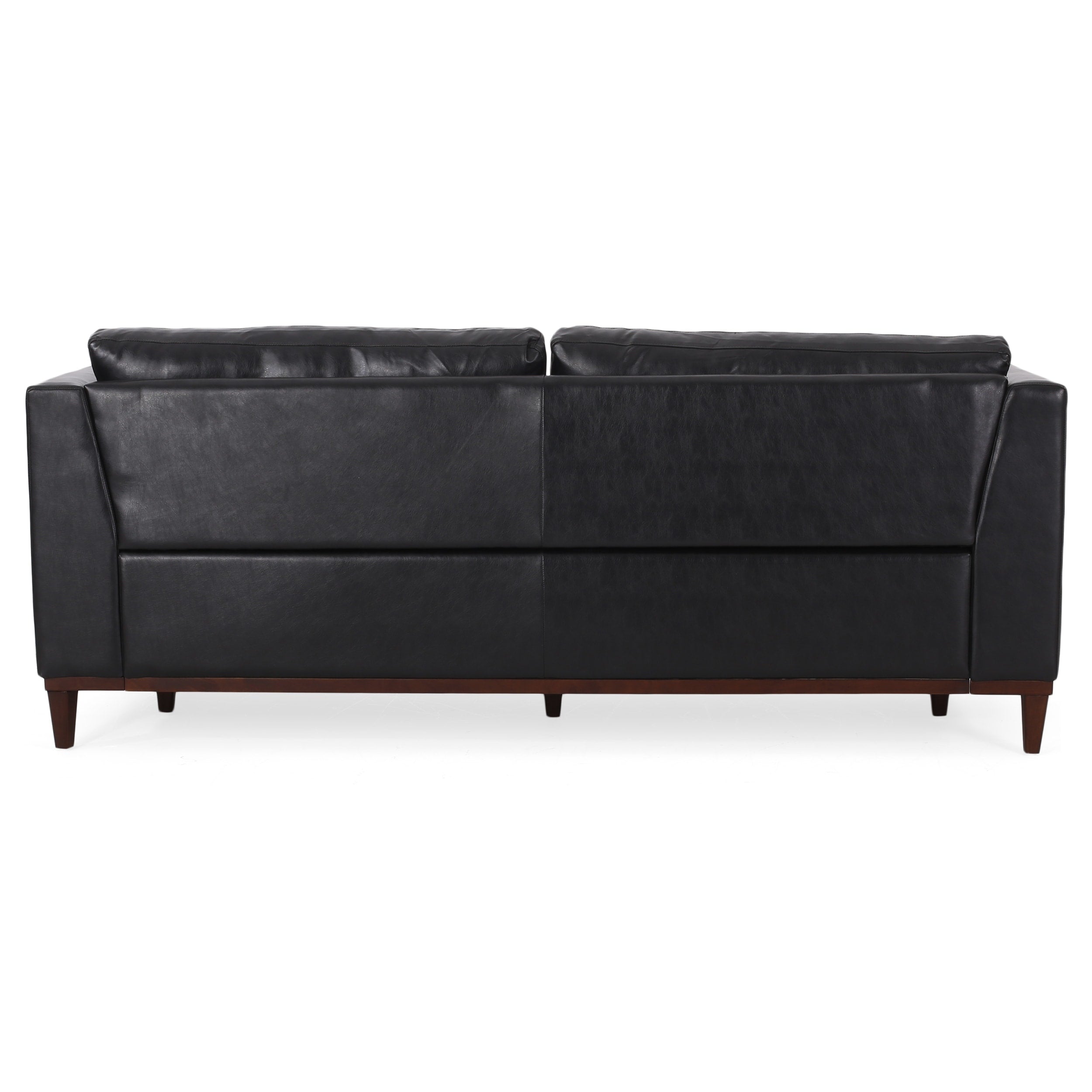 Warbler Faux Leather 3 Seater Sofa by Christopher Knight Home
