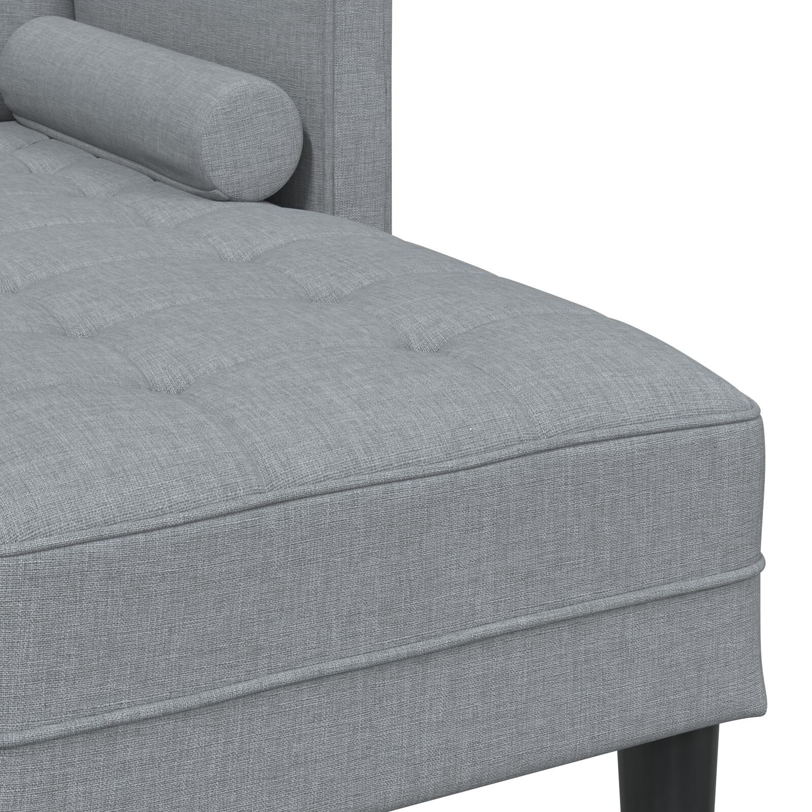 vidaXL 2/3 Piece Sofa Set with Cushions Black/Dark Grey/Light Grey Fabric - 68.1 x 51.6 x 26.4