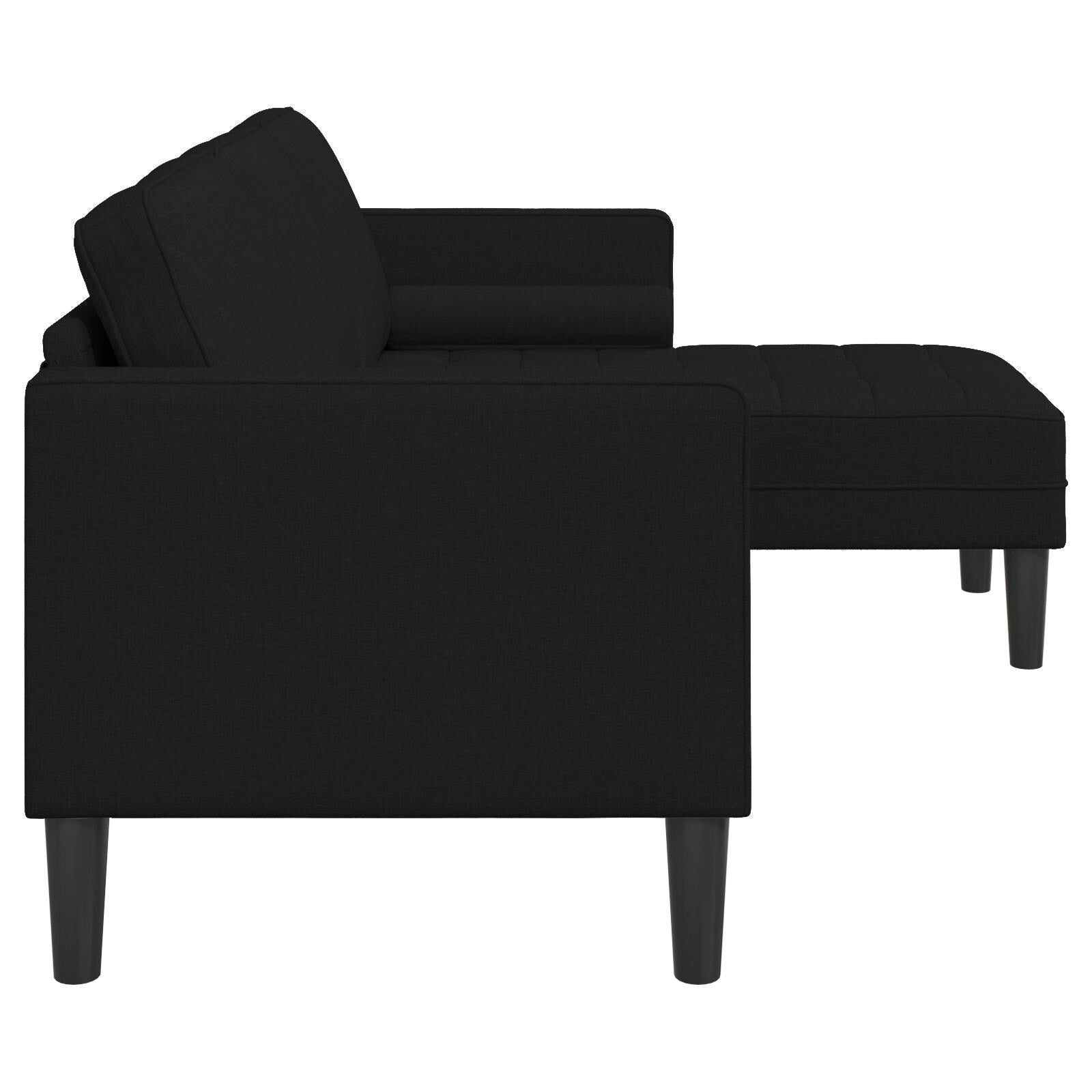 vidaXL 2/3 Piece Sofa Set with Cushions Black/Dark Grey/Light Grey Fabric - 68.1 x 51.6 x 26.4