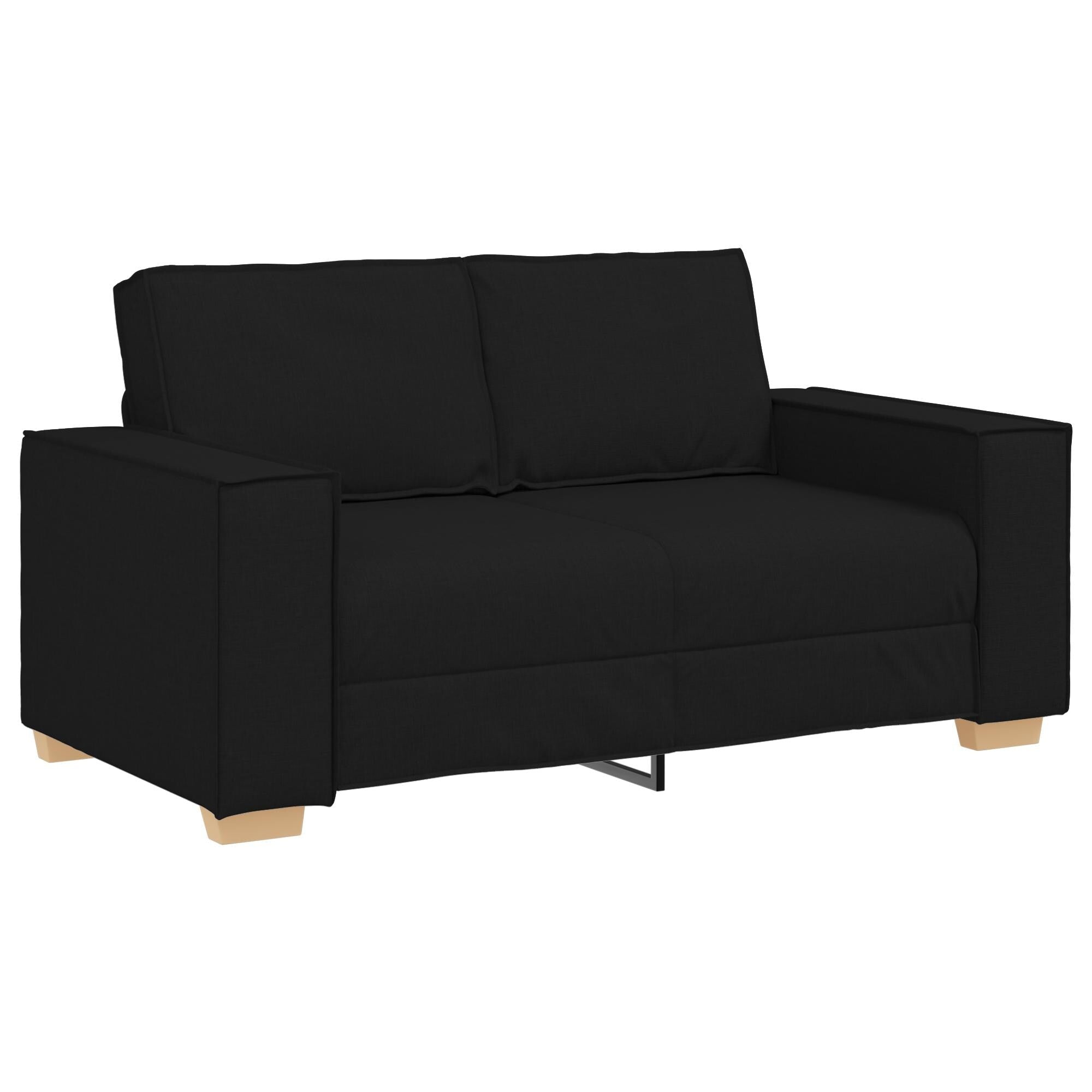 vidaXL 3 Piece Sofa Set with Cushions Black/Dark grey Fabric - 39 x 30.7 x 33.1