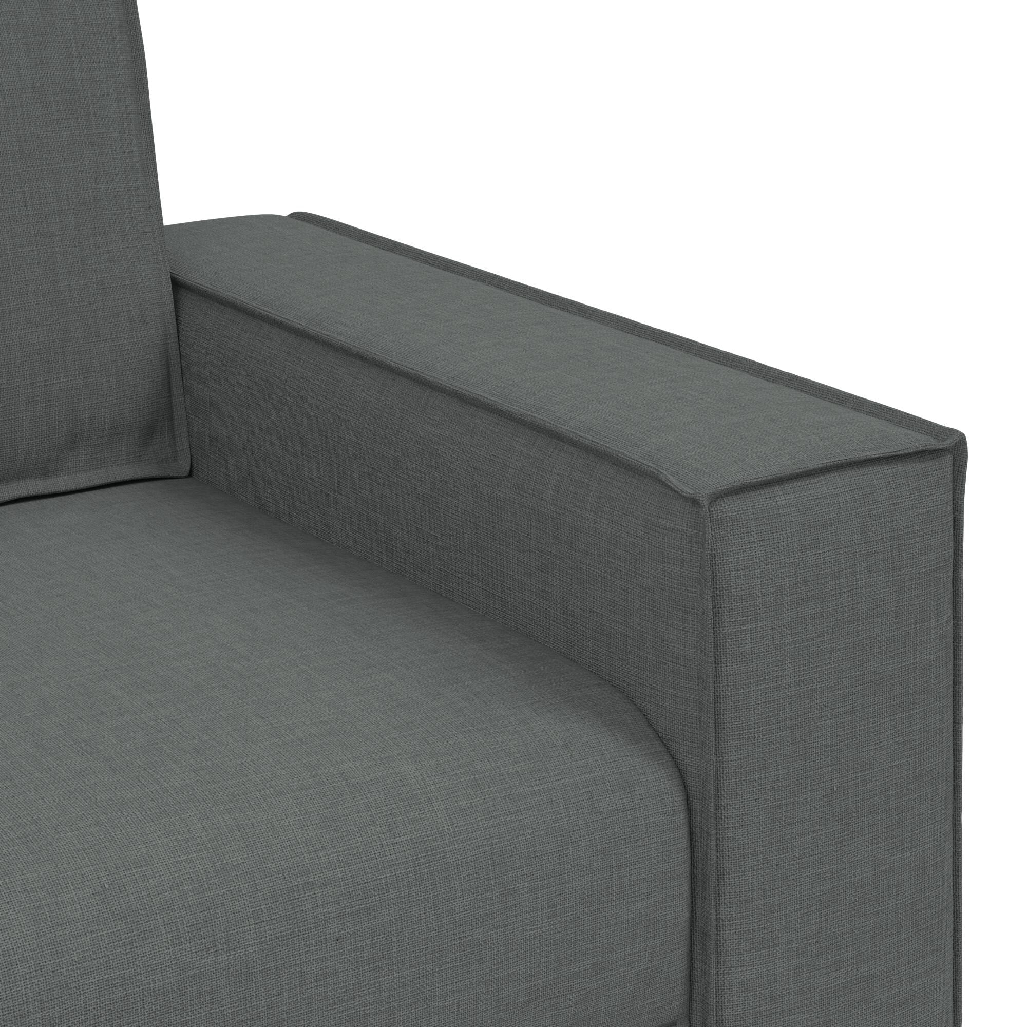 vidaXL 3 Piece Sofa Set with Cushions Black/Dark grey Fabric - 39 x 30.7 x 33.1