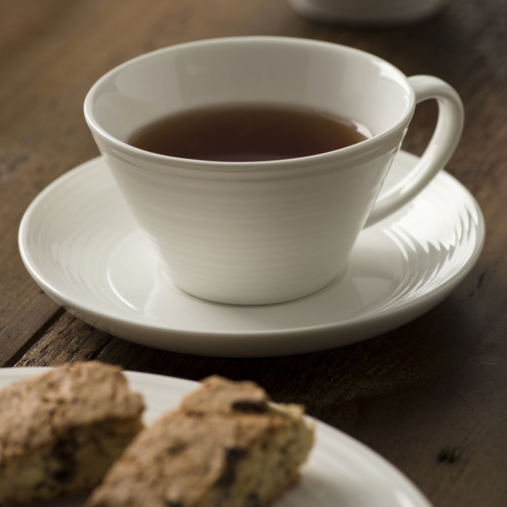 Belldine Living Ripple Tea Cup and Saucer Set of 4