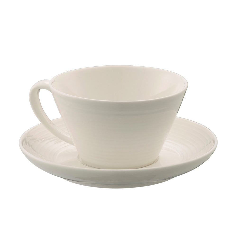 Belldine Living Ripple Tea Cup and Saucer Set of 4