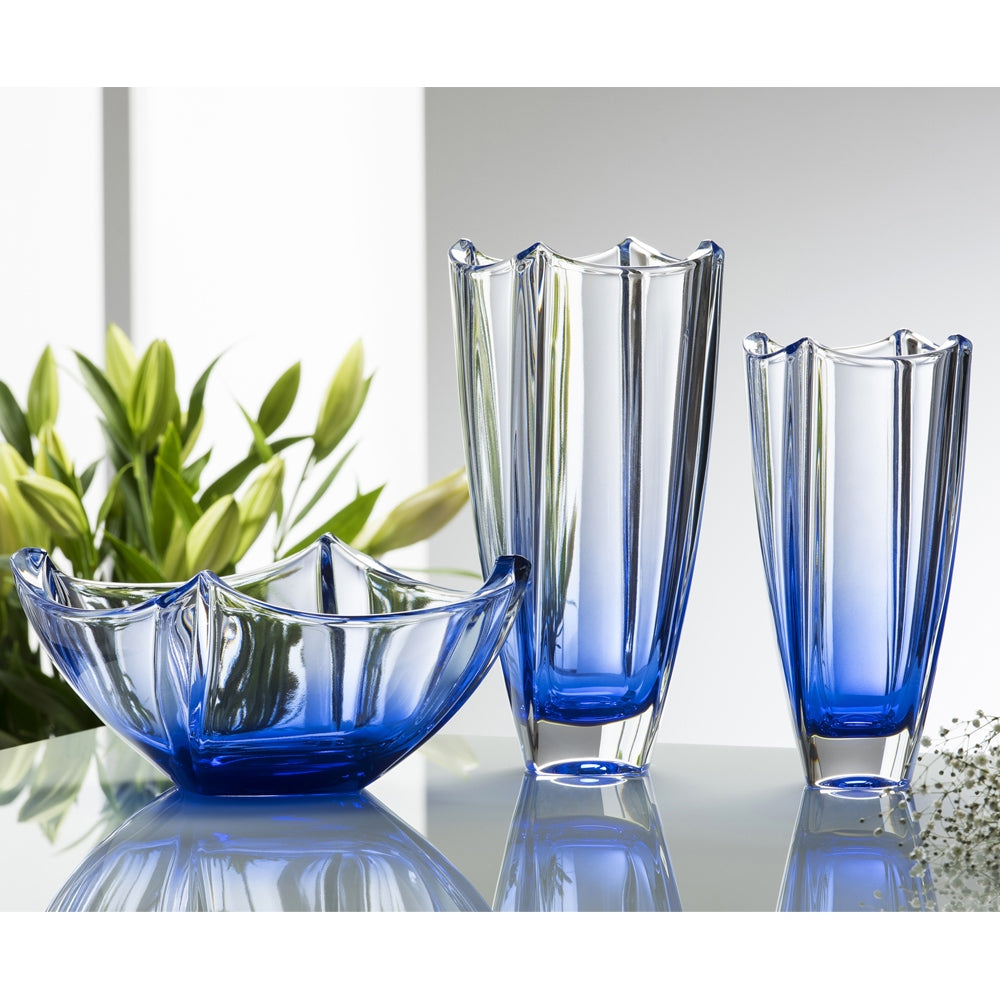 Galway Crystal Sapphire Dune 10 Square Vase