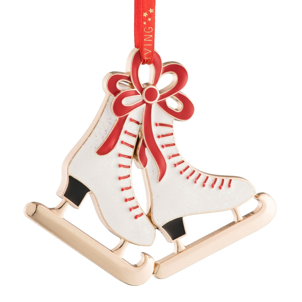 Belldine Living Ice Skates Enamel Ornament