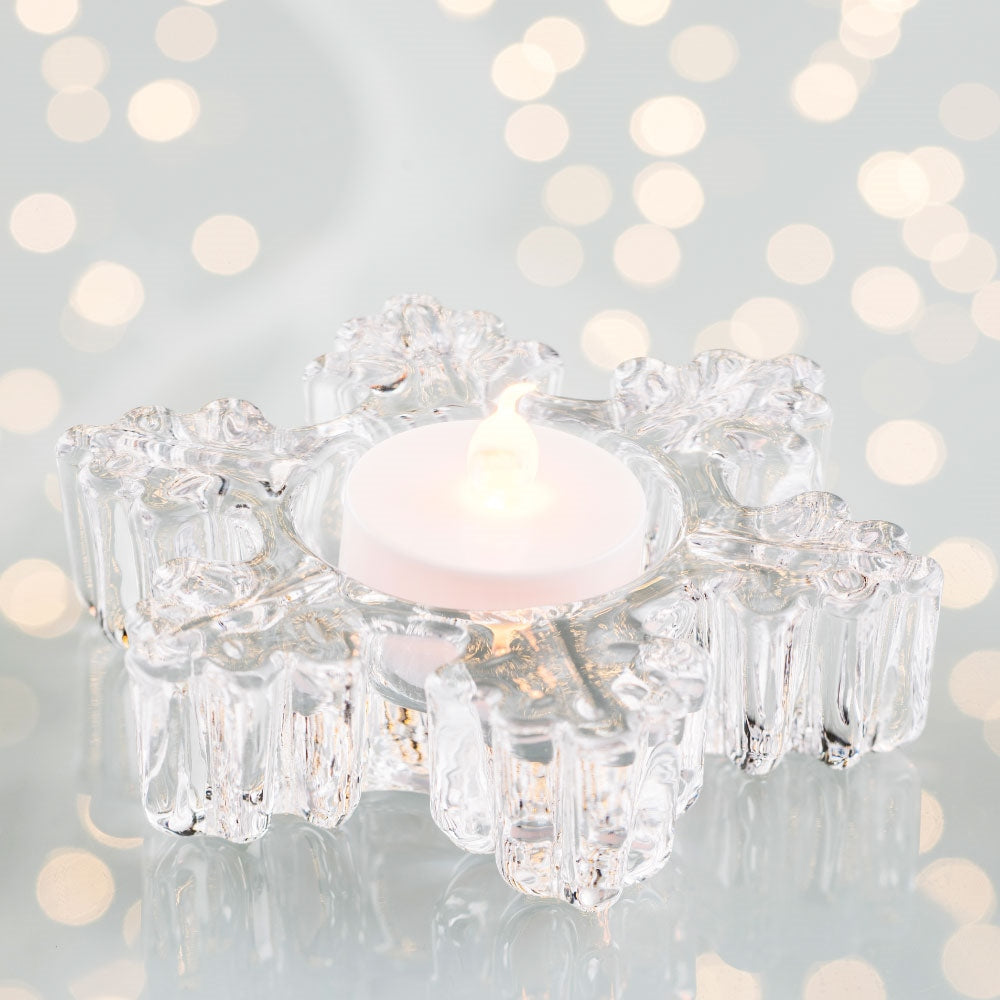 Galway Living Snowflake Votive (LED Tealight)