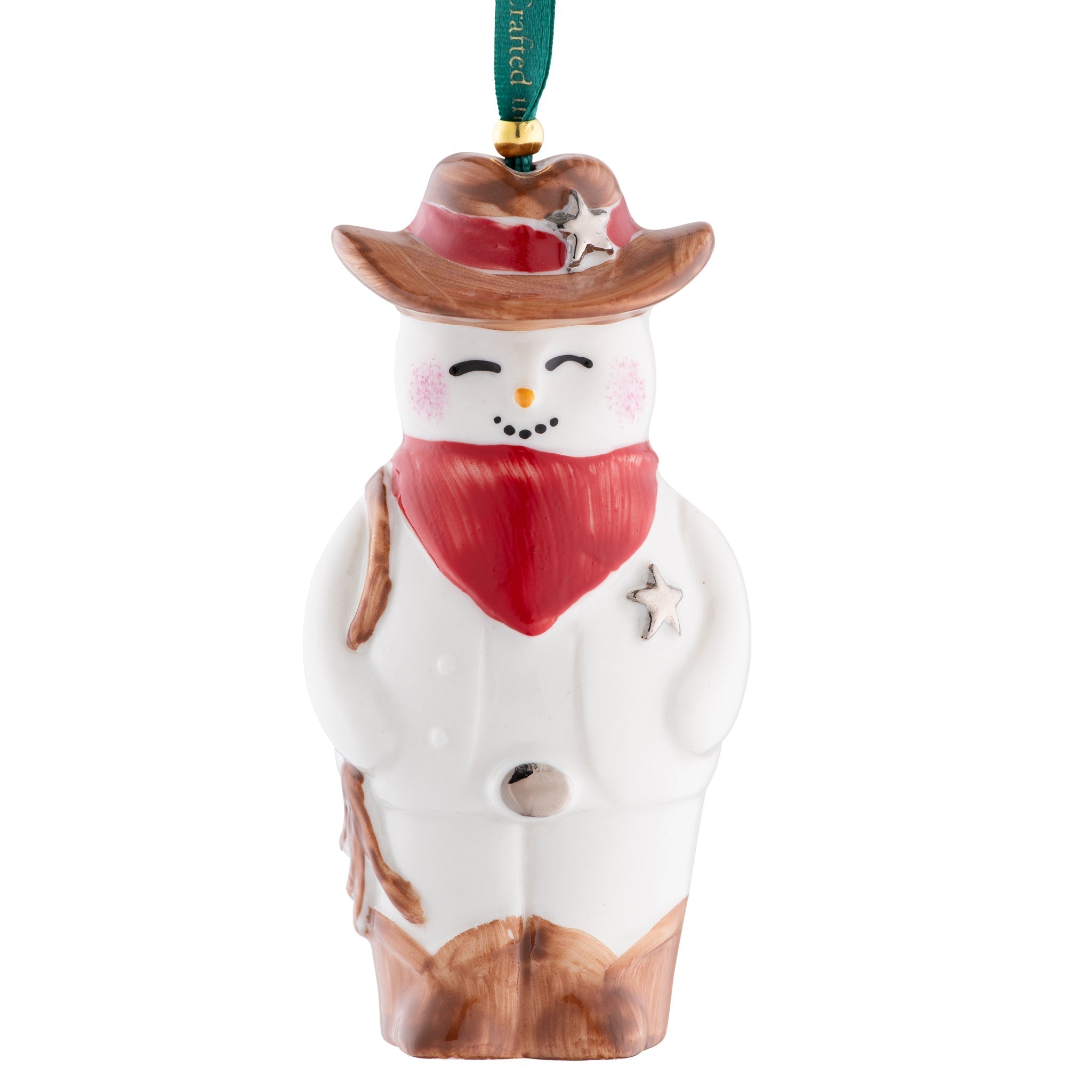 Belldine Classic Wild West Snowman Hanging Ornament