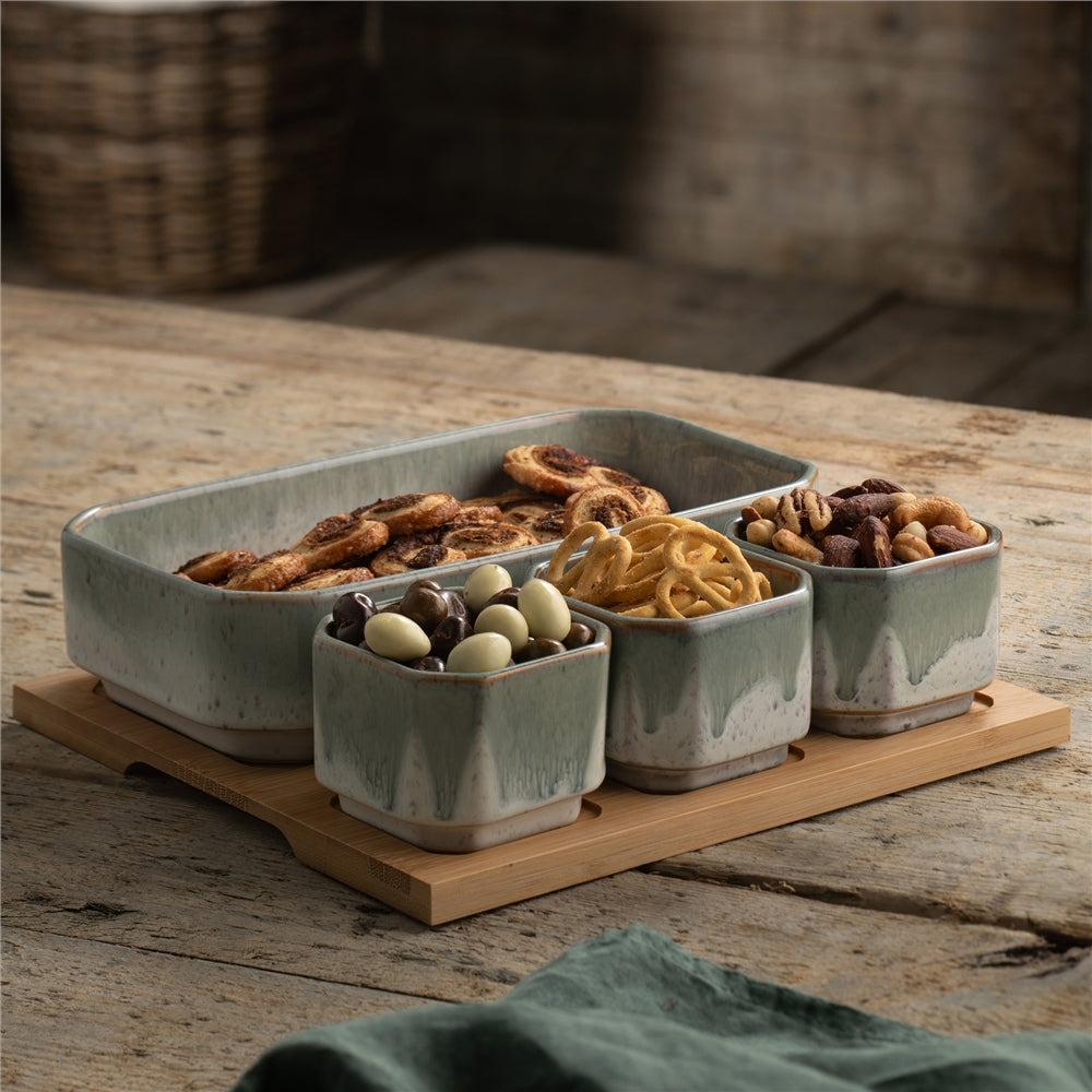 Belldine Living Tivoli Serving Set Bamboo Board