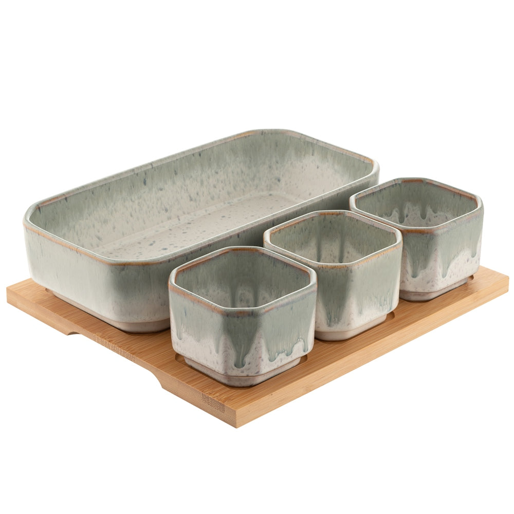 Belldine Living Tivoli Serving Set Bamboo Board
