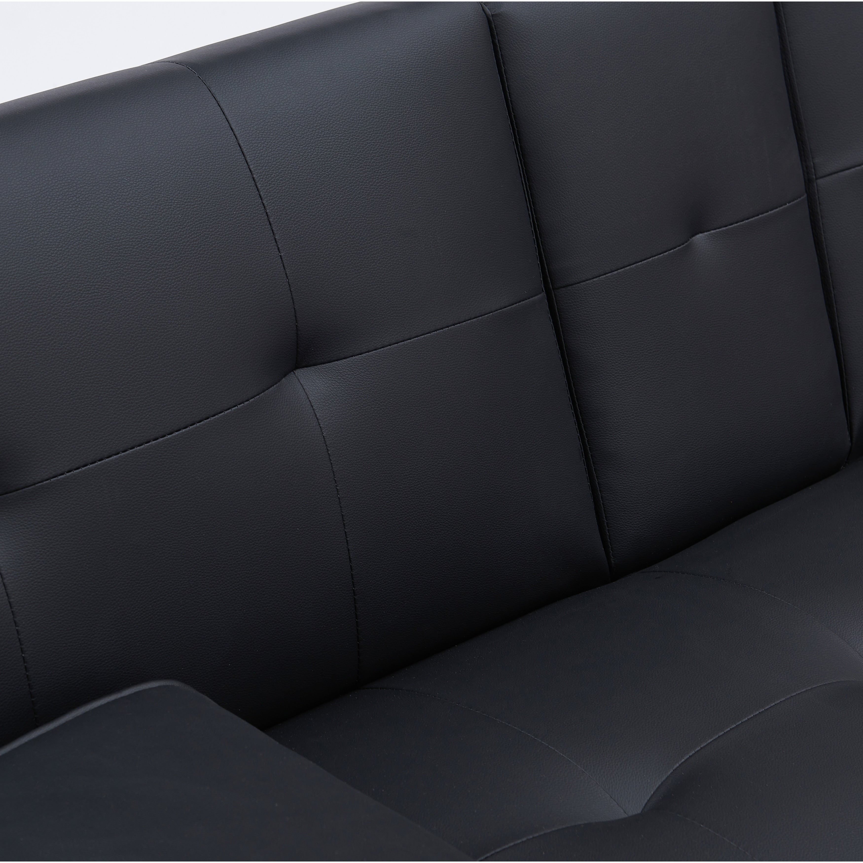 67 PU Multifunctional Double Folding Sofa Bed with Coffee Table