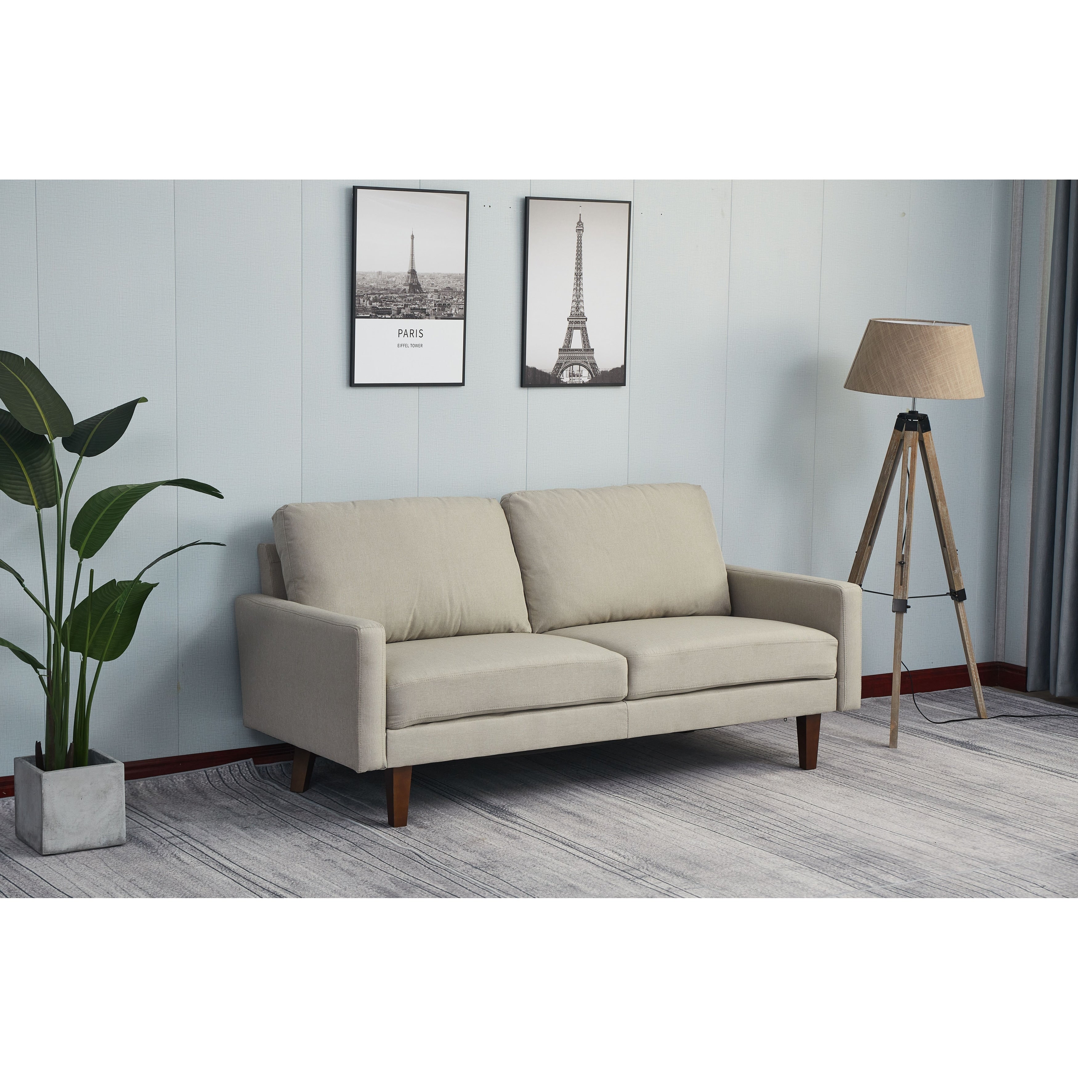 Adelaide 70'' Linen Square Arm Sofa