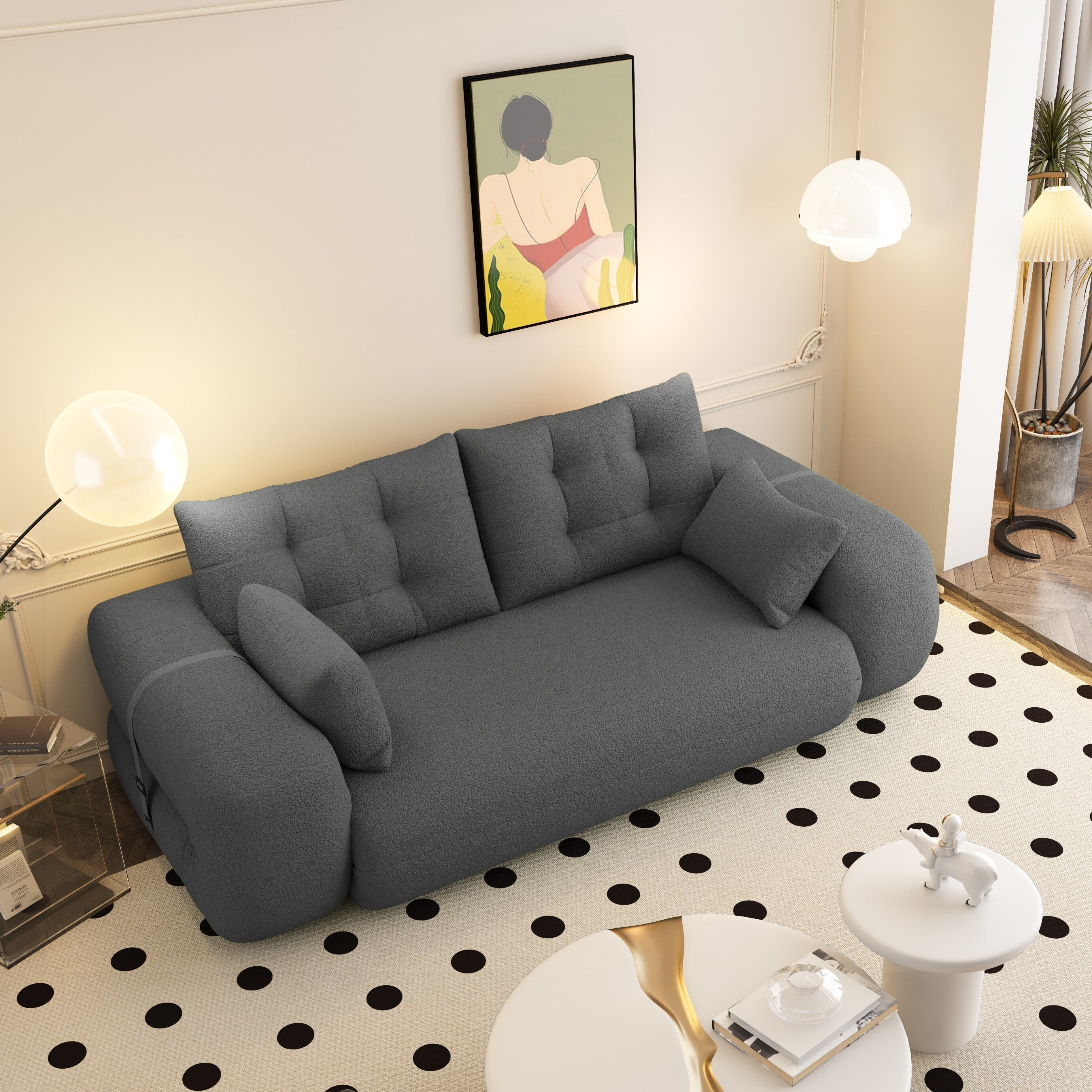 78.7 Human Dog Bed, Lazy Sofa Couch, 3-in-1 Foldable Sofa Bed