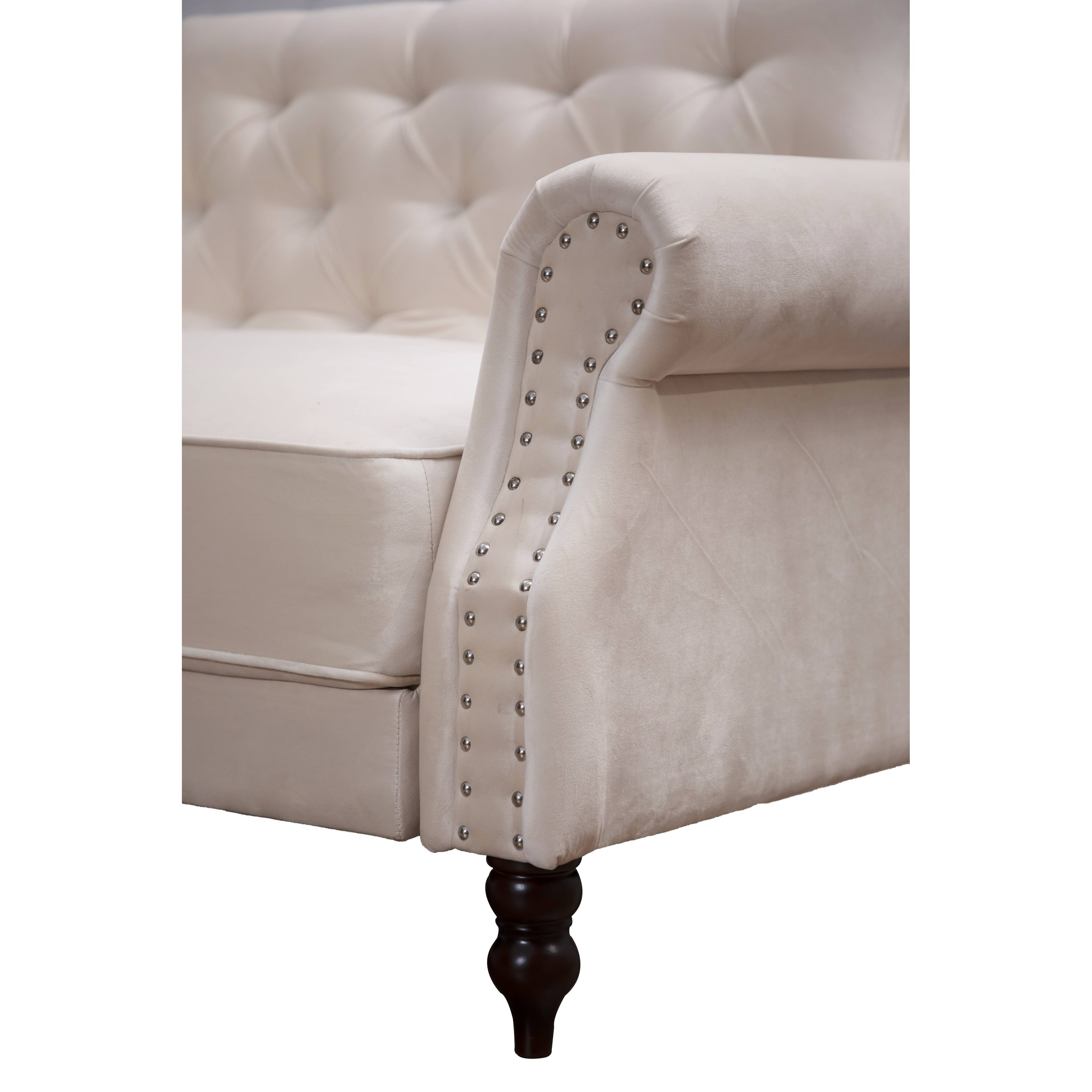 87.8'' Convertible Velvet Sofa Bed Sleeper Futon