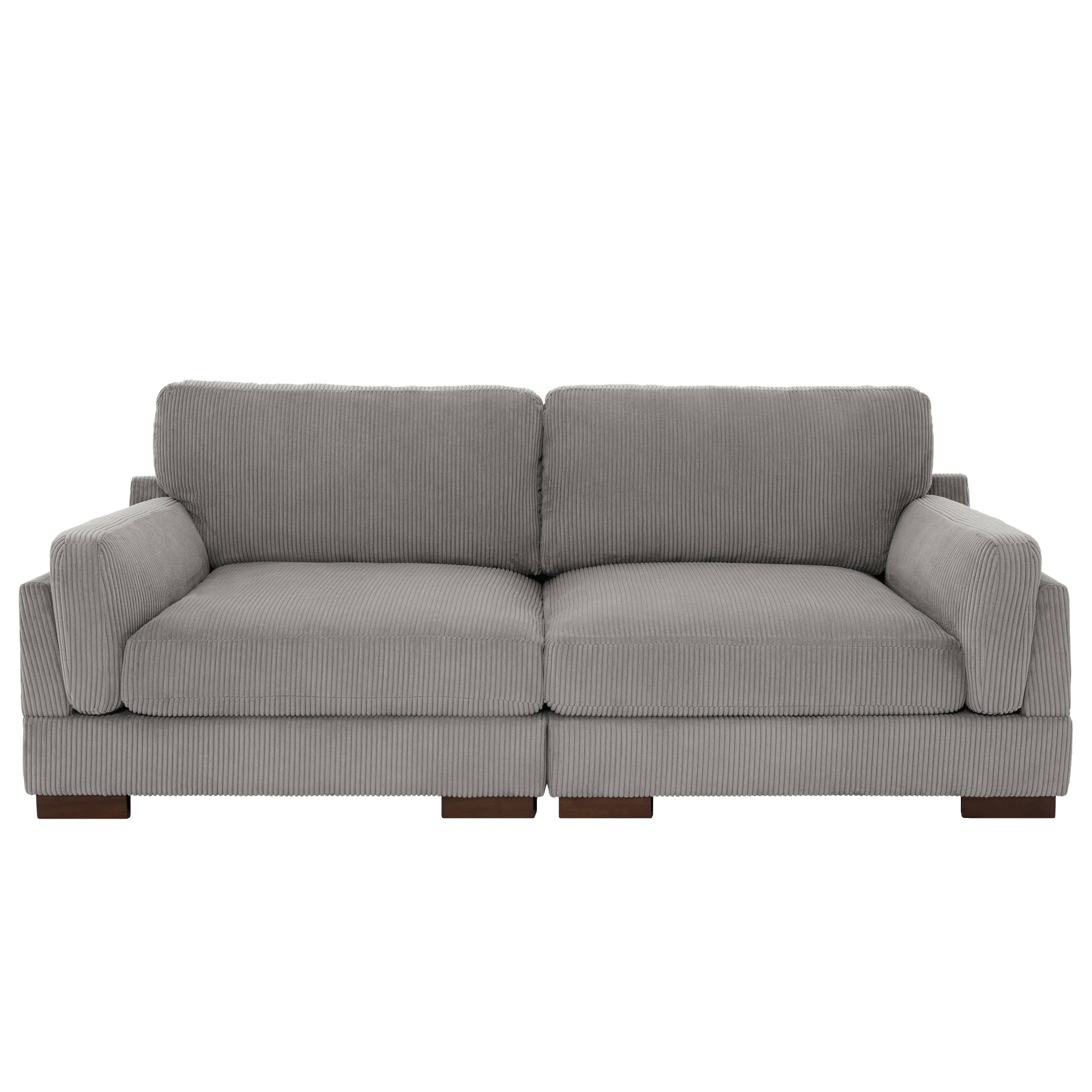 90 Loveseat Sofa Modern and Cozy Corduroy Couch