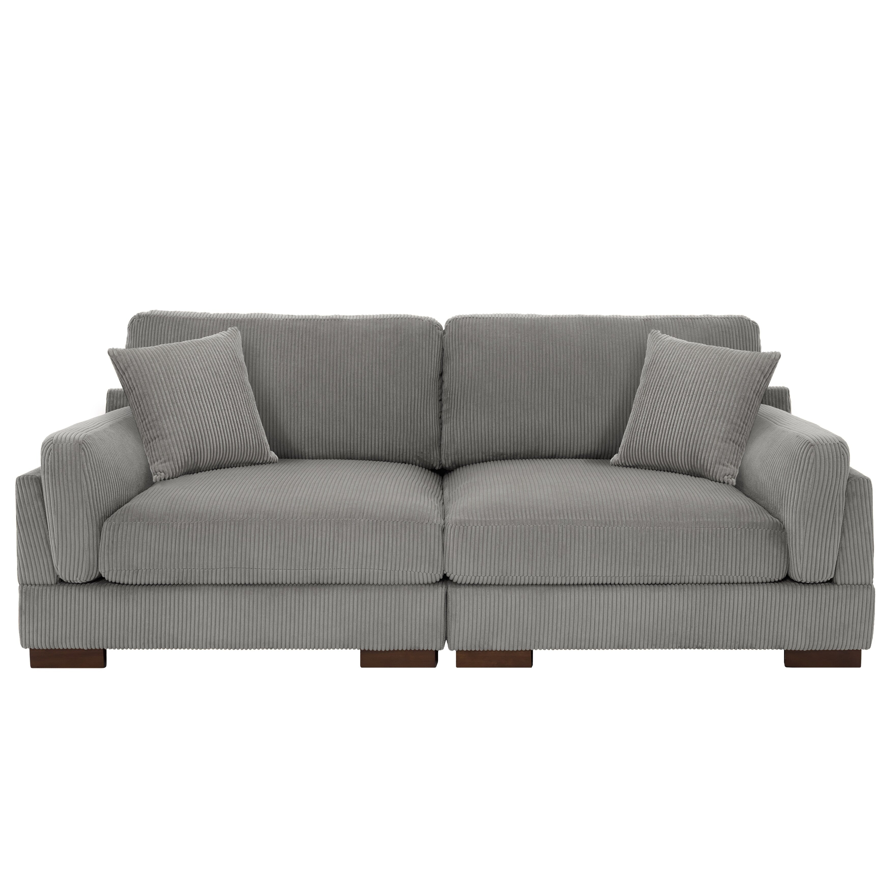 90 Loveseat Sofa Modern and Cozy Corduroy Couch