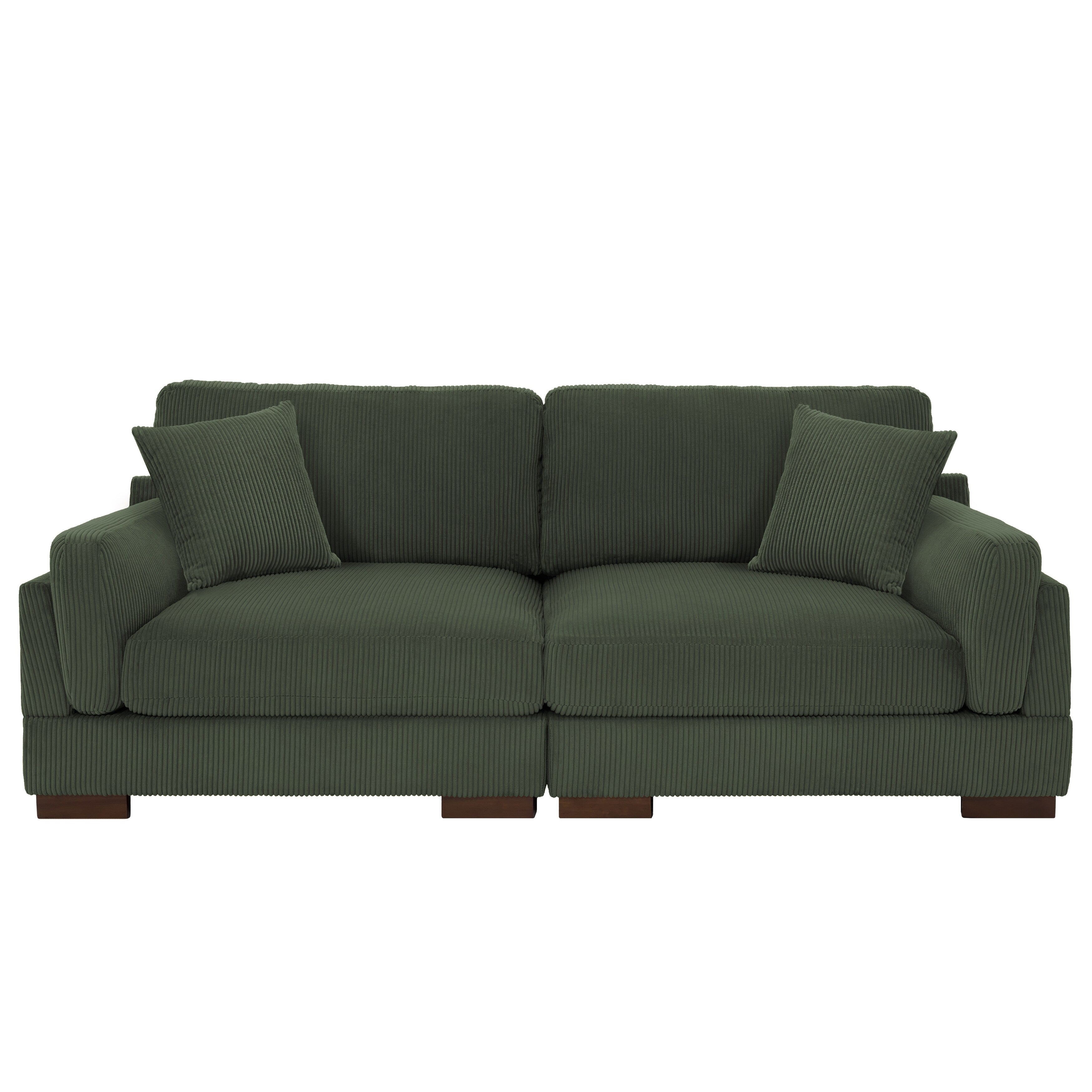 90 Loveseat Sofa Modern and Cozy Corduroy Couch